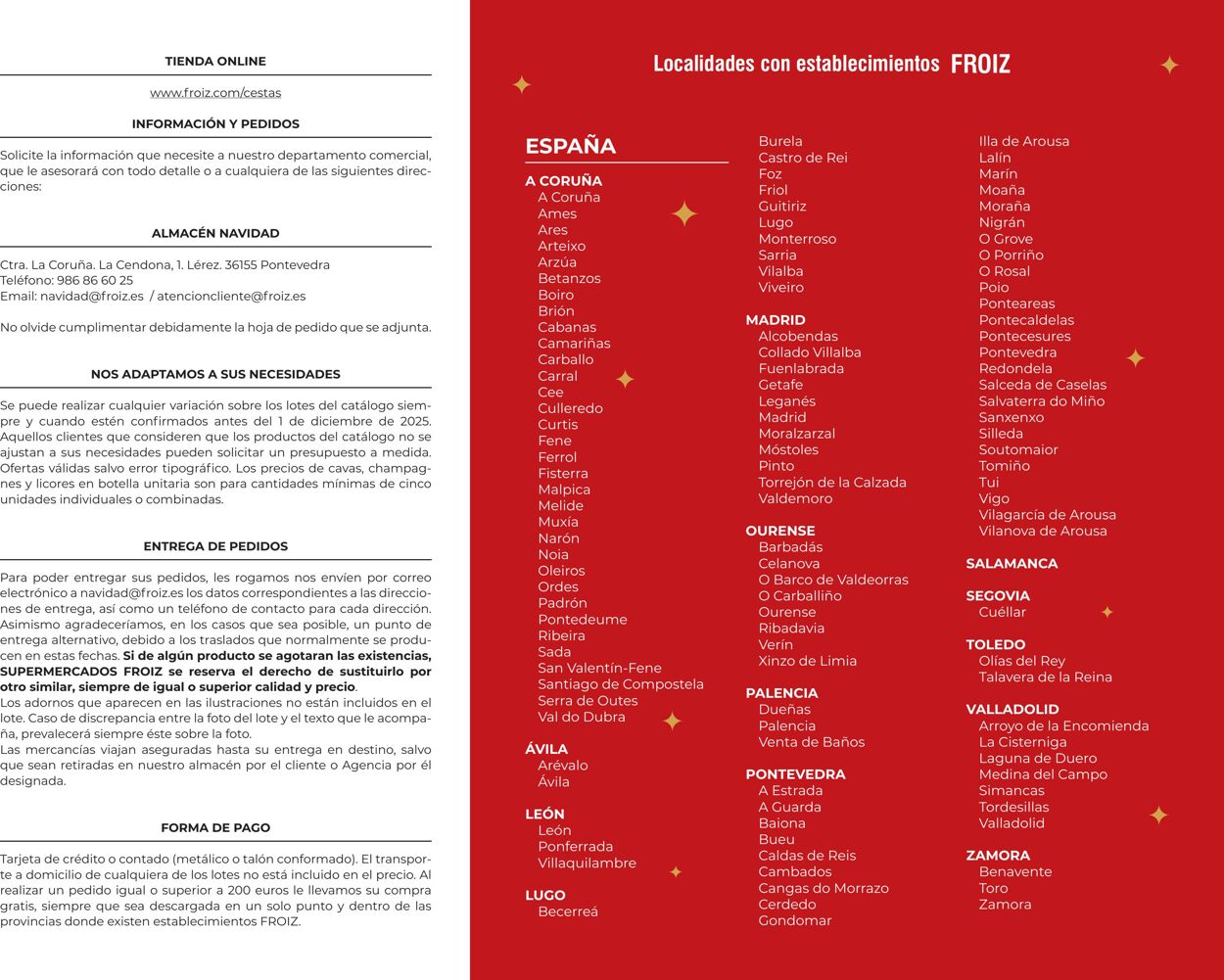 Folleto Froiz 20.10.2025 - 25.12.2025
