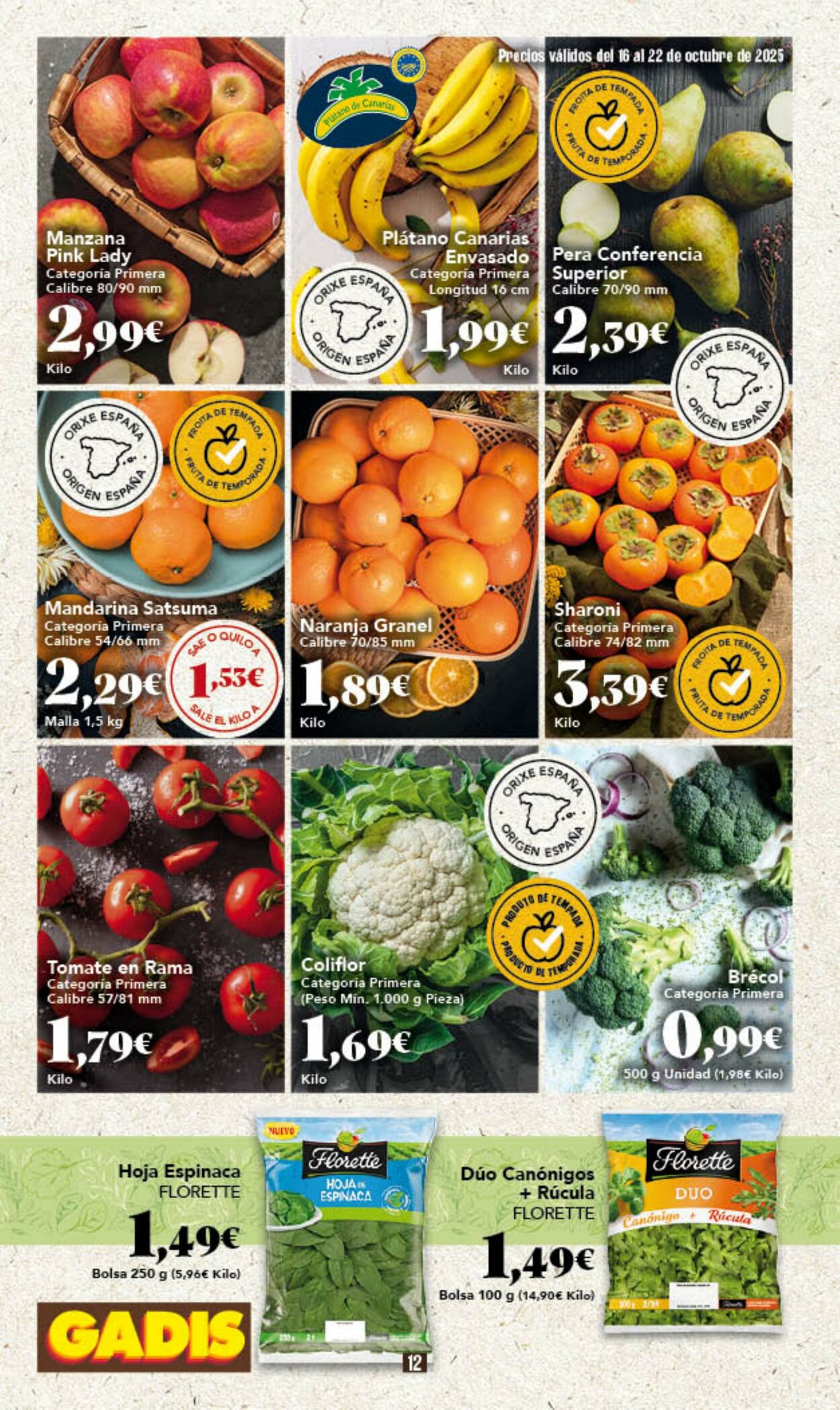 Folleto Gadis 16.10.2025 - 22.10.2025
