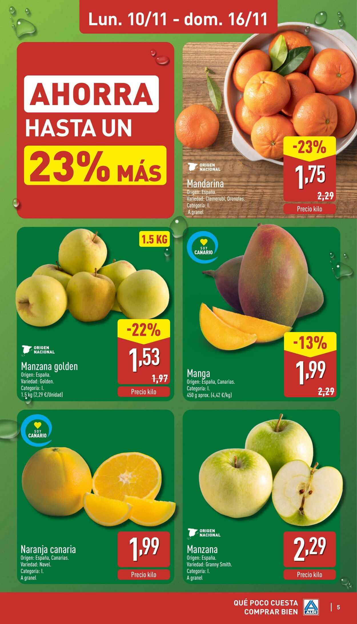 Folleto Aldi 10.11.2025 - 16.11.2025