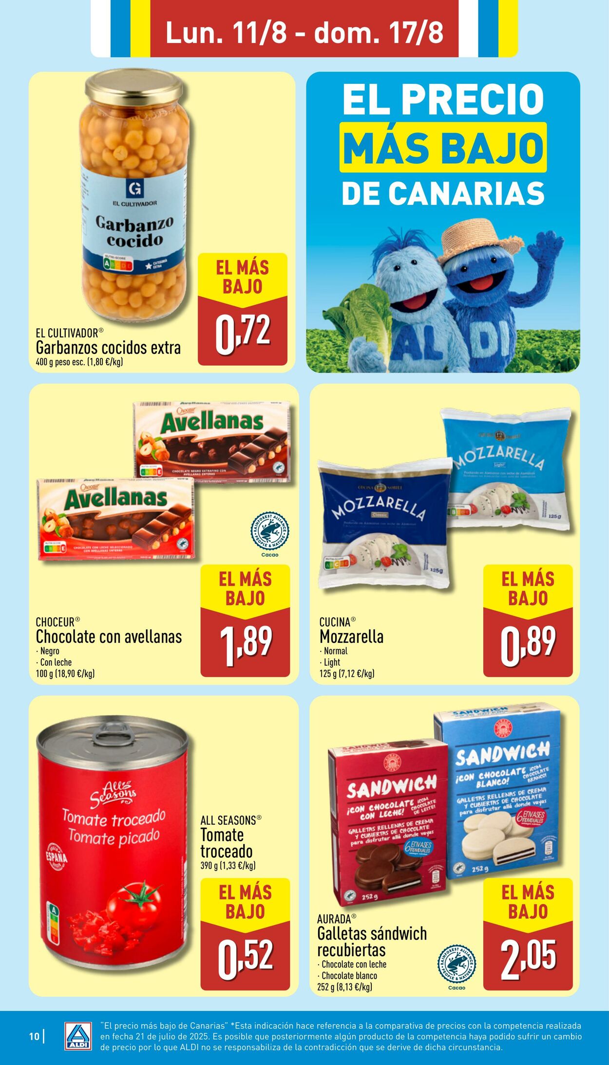 Folleto Aldi 11.08.2025 - 17.08.2025