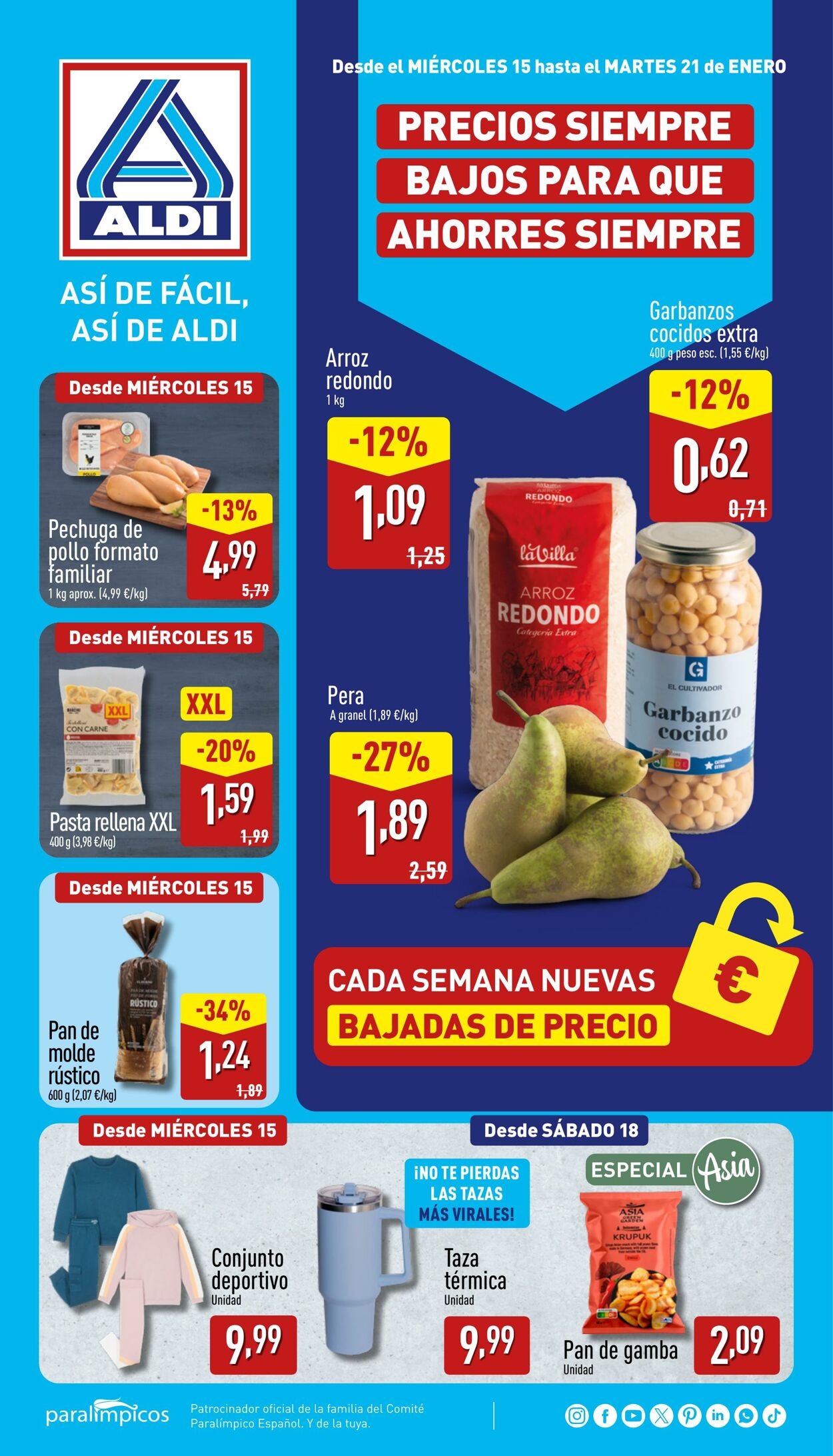 Folleto Aldi - Folleto semanal - Nuestras ofertas del 15 al 23 de enero - ALDI 15 ene., 2025 - 23 ene., 2025