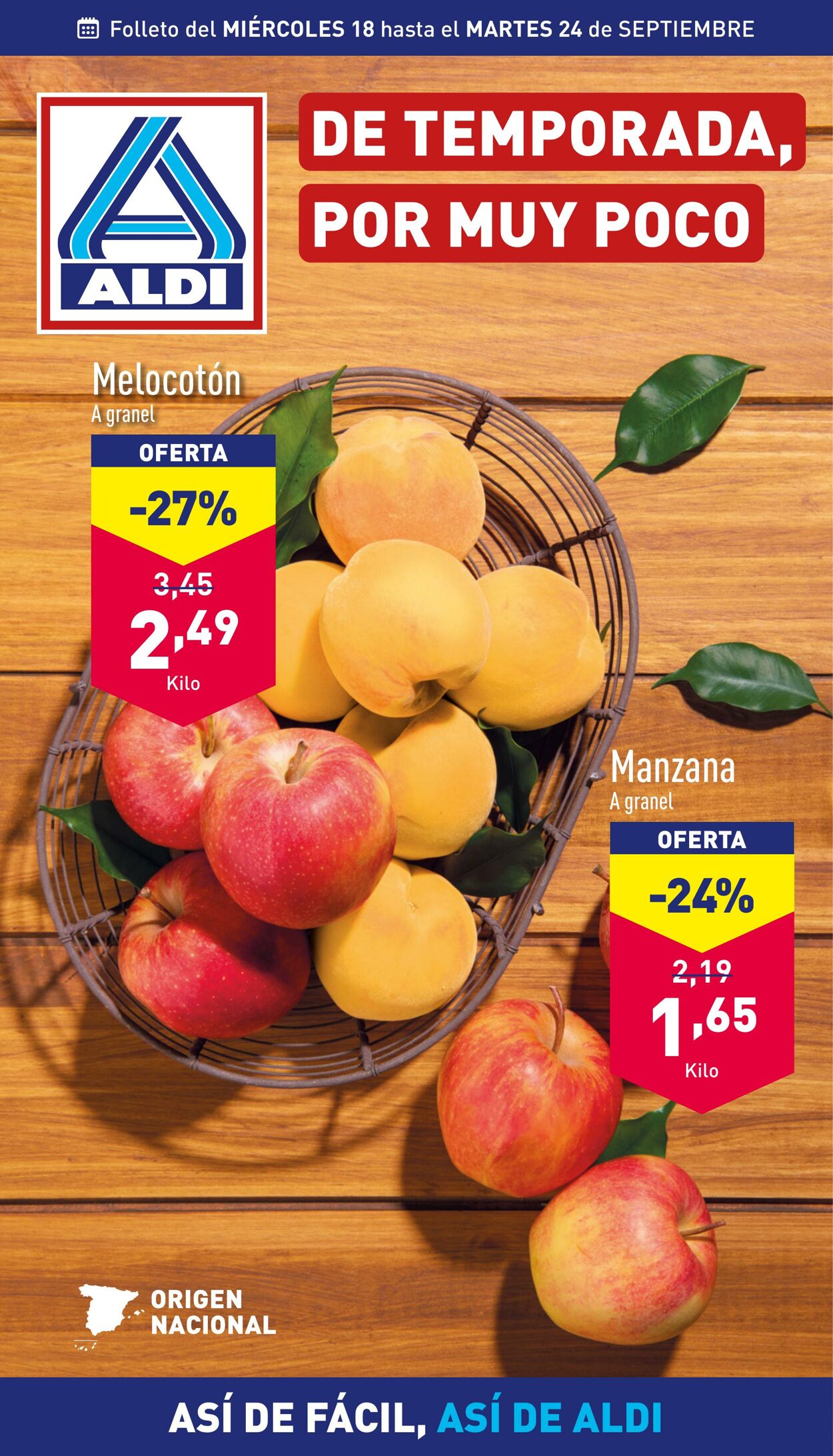 Folleto Aldi - Folleto semanal - Nuestras ofertas del 18 al 24 de septiembre - ALDI 18 sep., 2024 - 24 sep., 2024