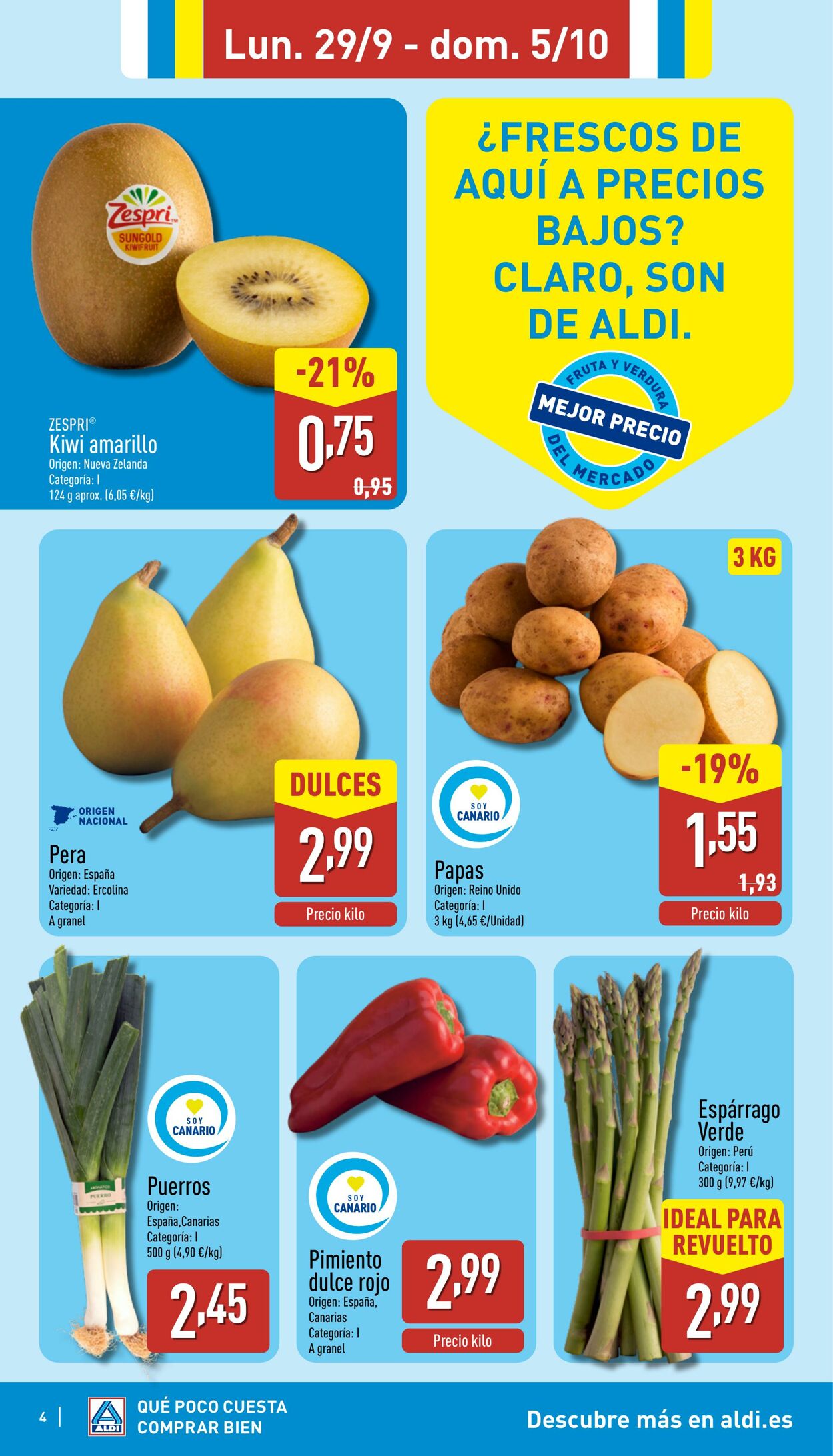Folleto Aldi 29.09.2025 - 05.10.2025