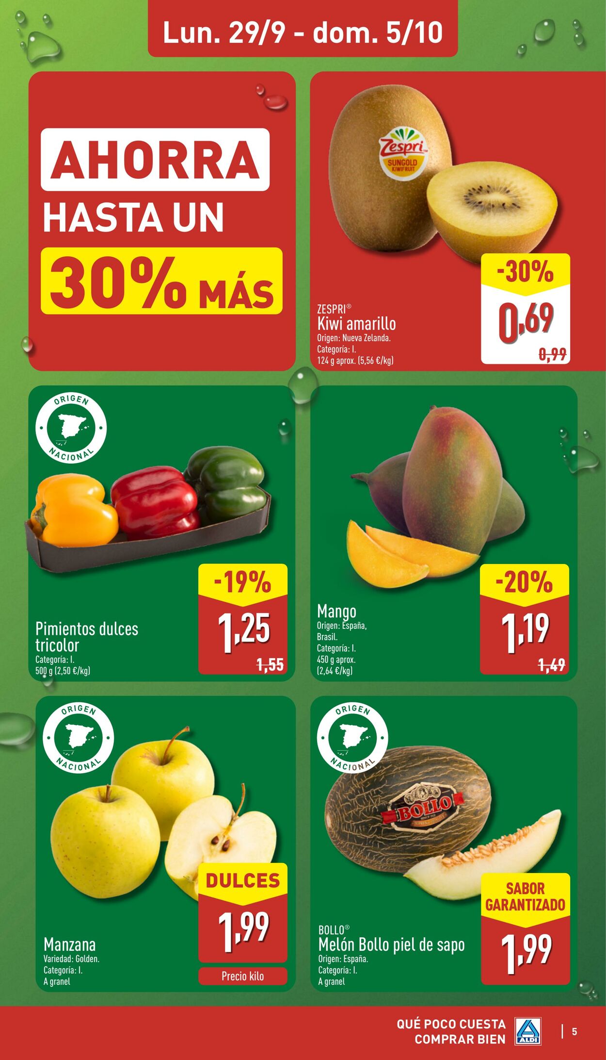 Folleto Aldi 29.09.2025 - 05.10.2025