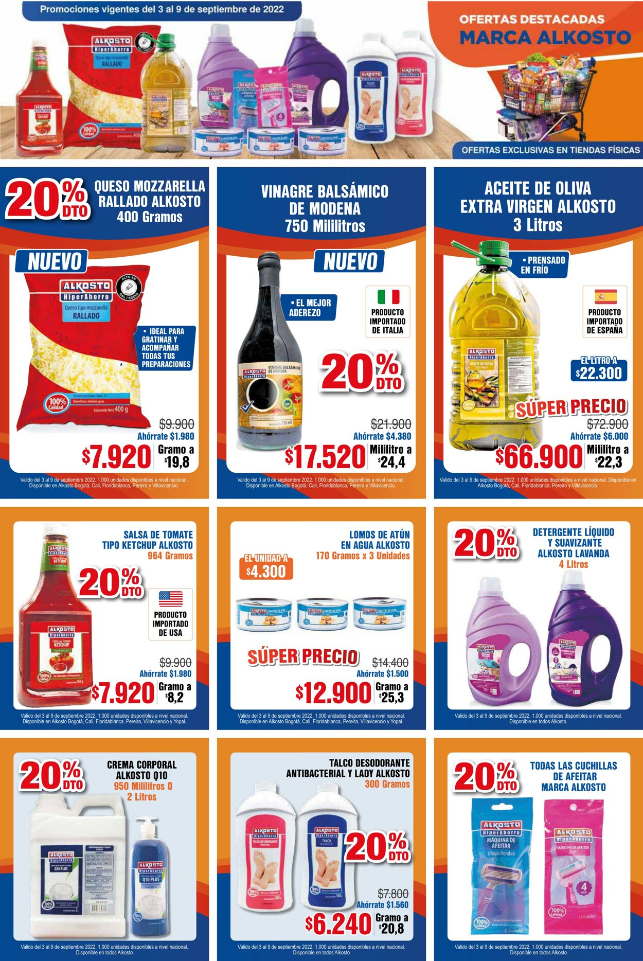 Folleto Alkosto 03.09.2022 - 09.09.2022