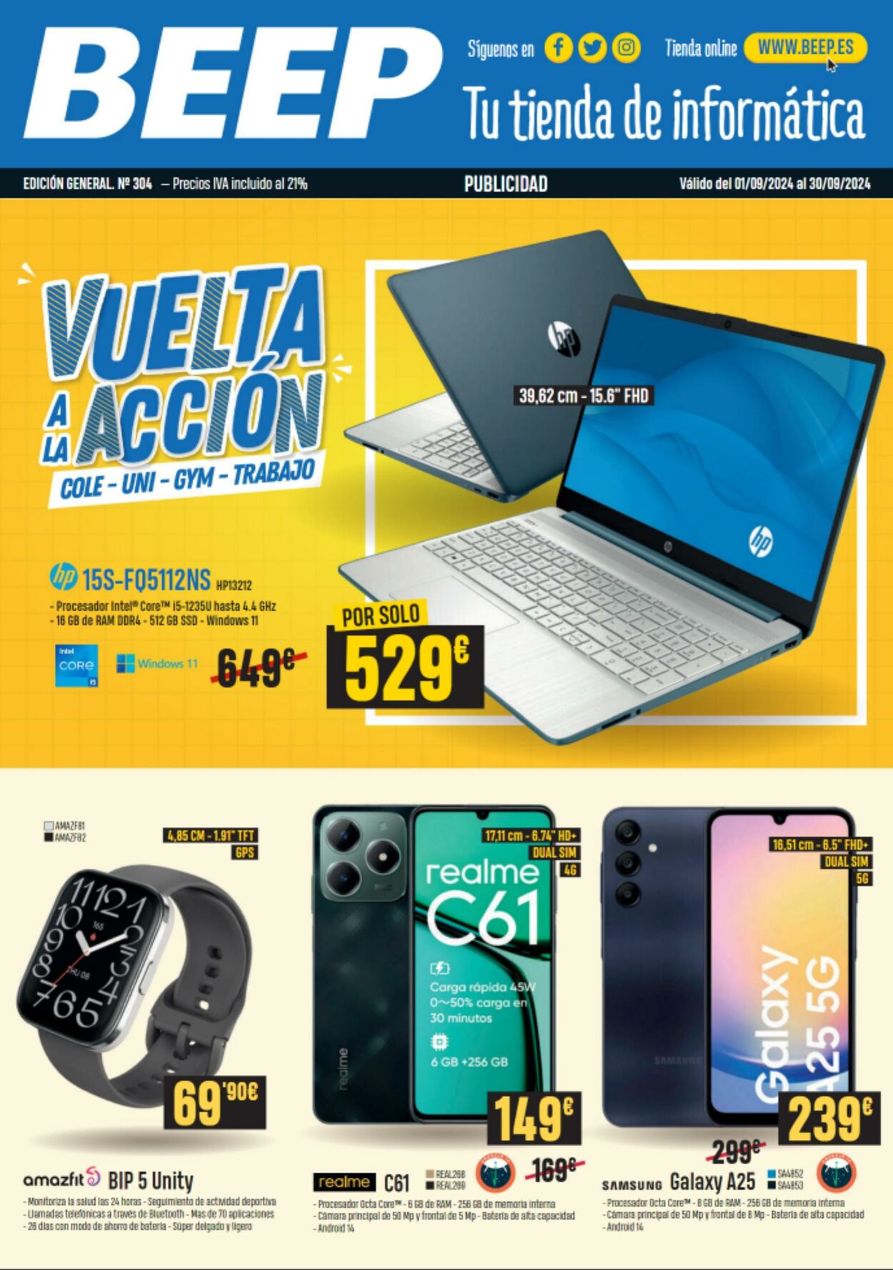 Beep Folletos promocionales