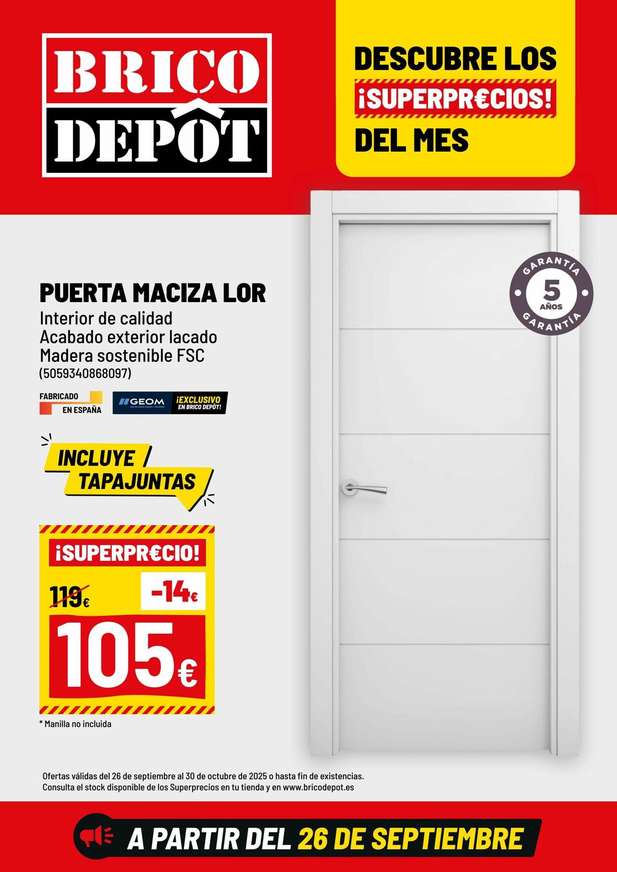 Folleto Brico Depôt 26.09.2025 - 26.10.2025