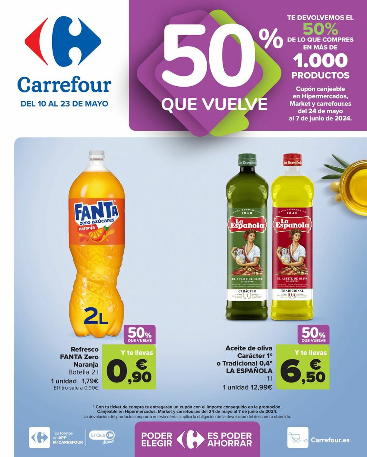 Folleto Carrefour - 50 que vuelve 10 may., 2024 - 23 may., 2024