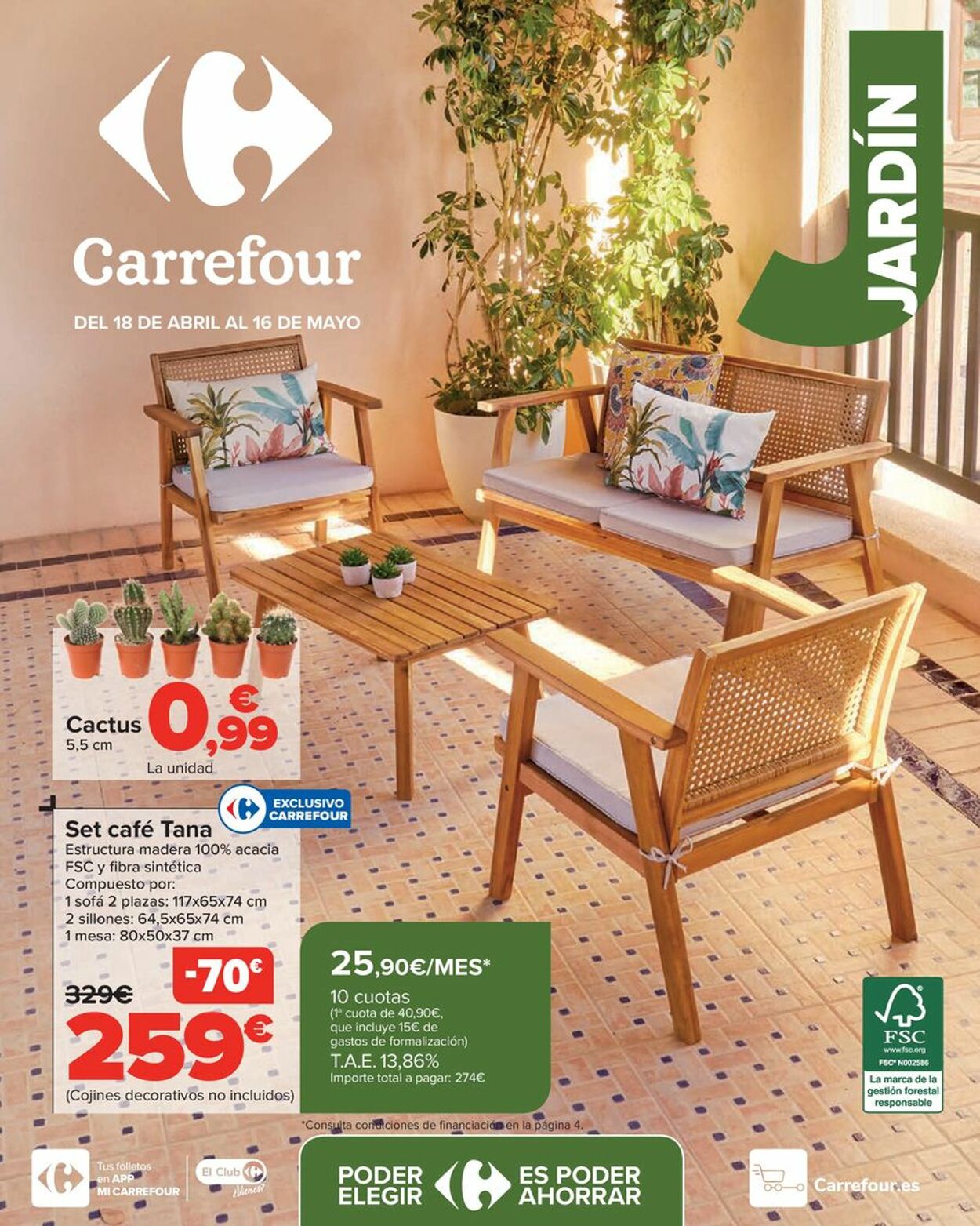 Folleto Carrefour - JARDIN (Conjuntos jardín, sillas playa, piscinas, plantas y barbacoas) 18 abr., 2024 - 16 may., 2024