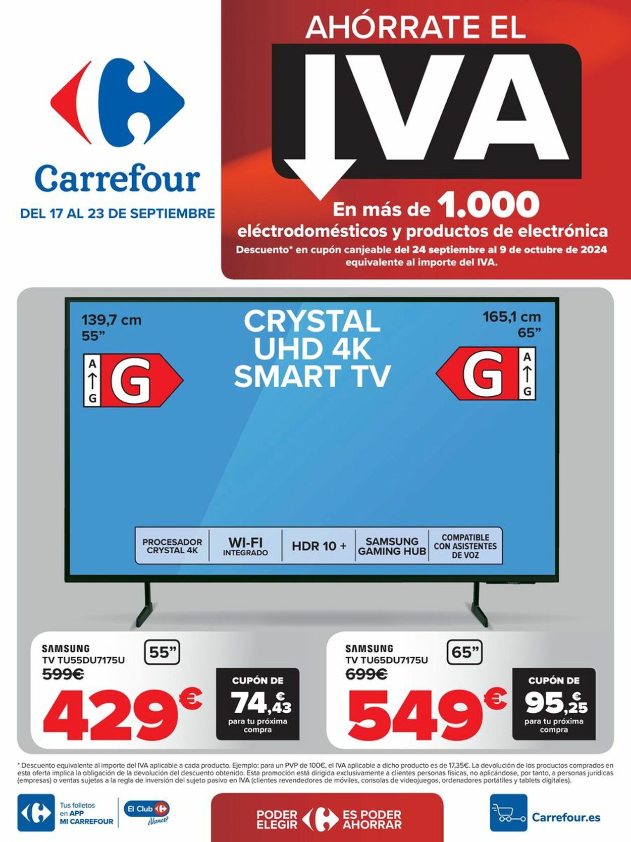 Folleto Carrefour - SIN IVA 17 sep., 2024 - 23 sep., 2024