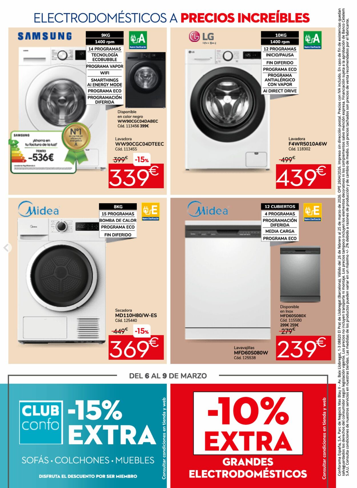 Folleto Conforama 09.03.2026 - 18.03.2026