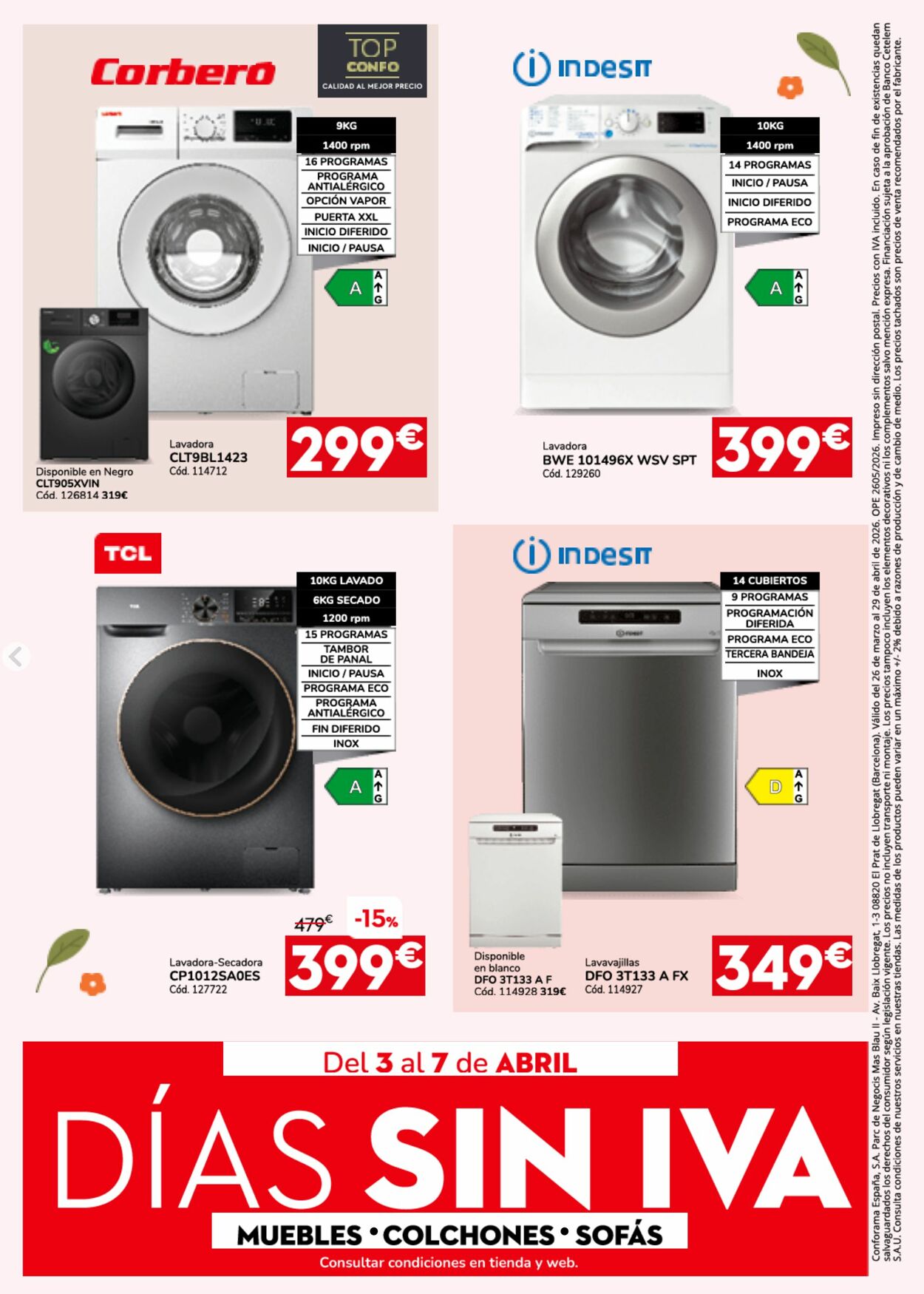 Folleto Conforama 06.04.2026 - 15.04.2026