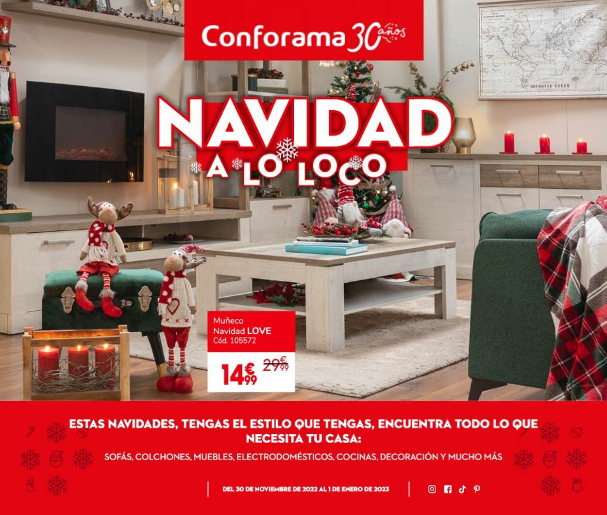 Folleto Conforama 30.11.2022 - 01.01.2023