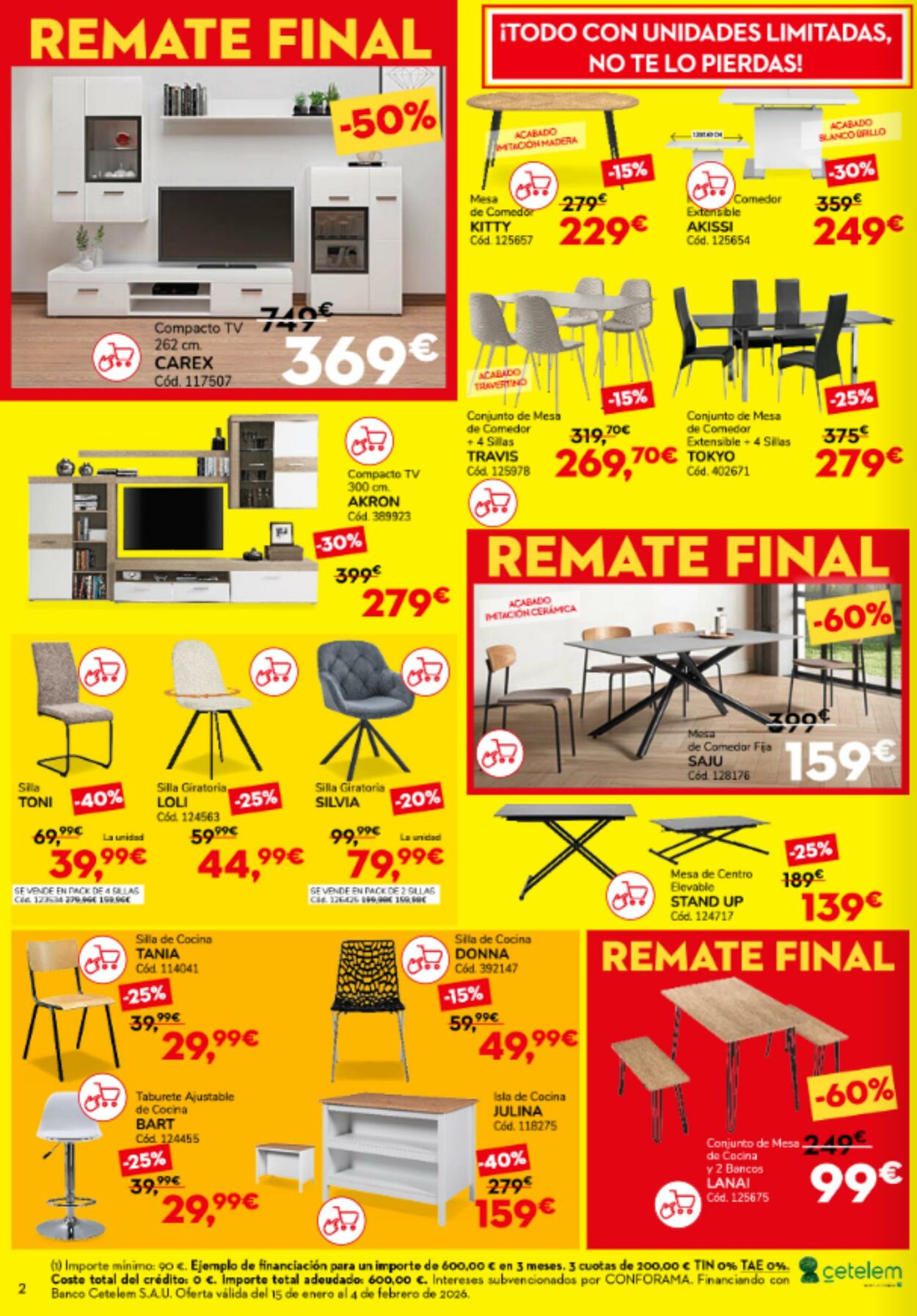 Folleto Conforama 15.01.2026 - 04.02.2026