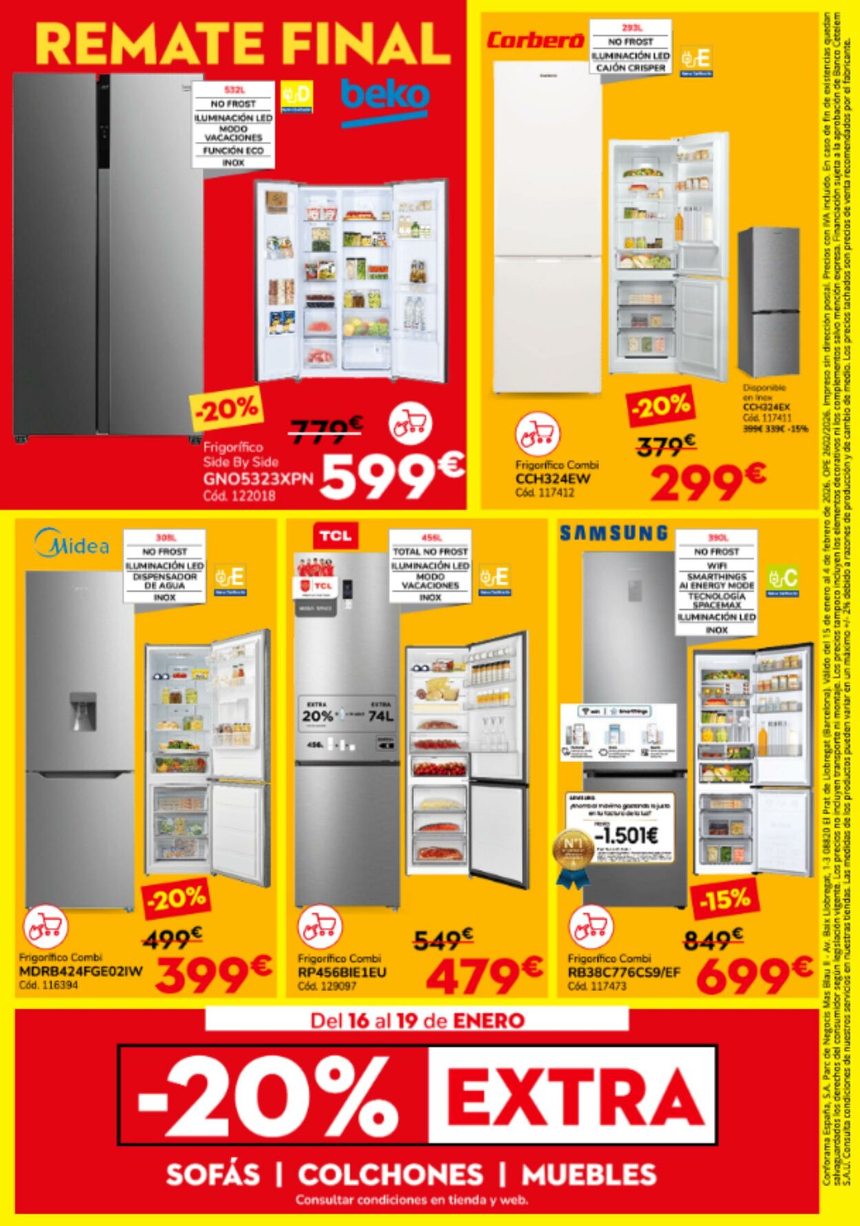 Folleto Conforama 15.01.2026 - 04.02.2026
