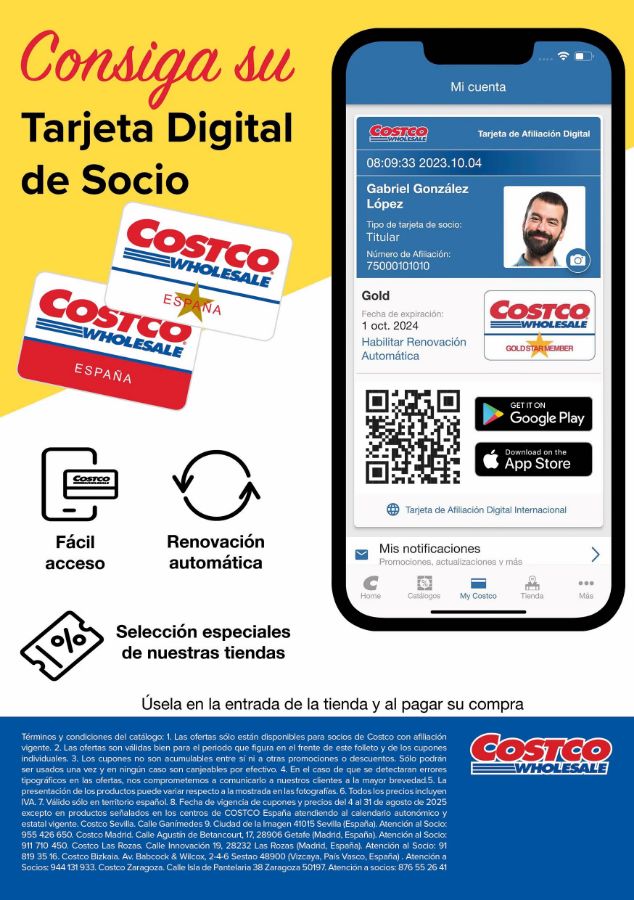 Folleto Costco 04.08.2025 - 31.08.2025