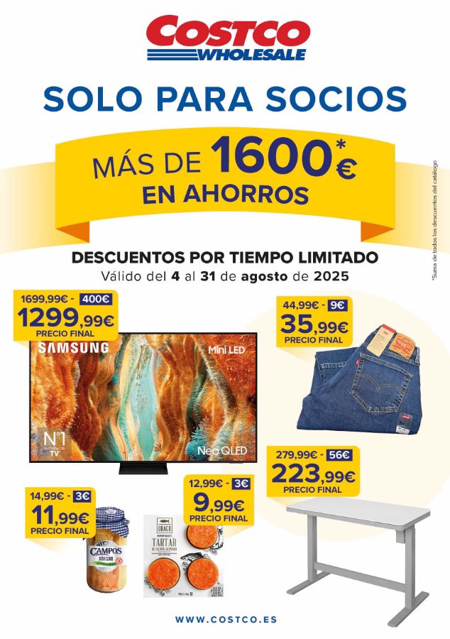 Folleto Costco 04.08.2025 - 31.08.2025