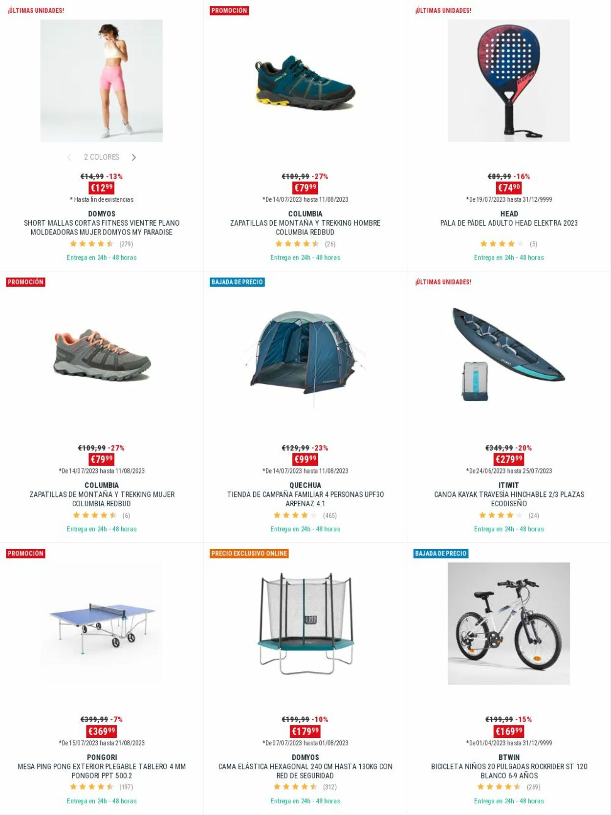 Folleto Decathlon 24.07.2023 - 30.07.2023