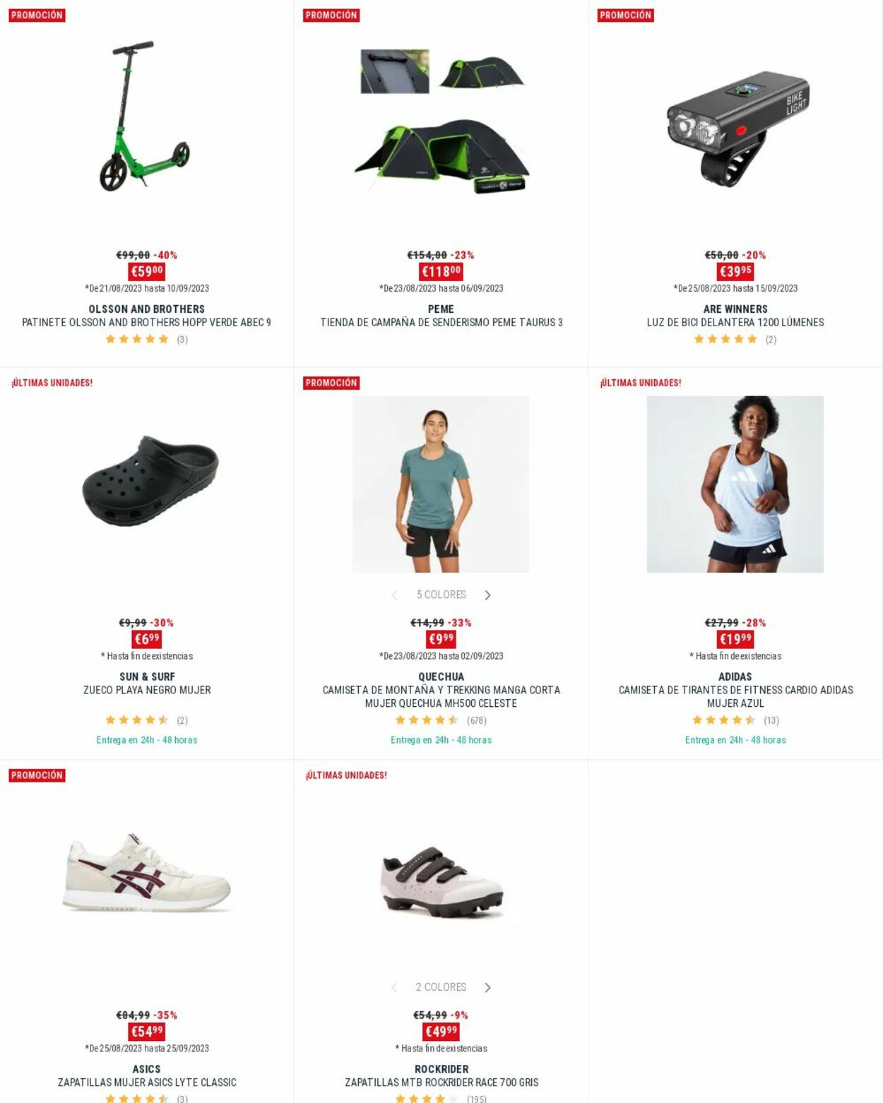 Folleto Decathlon 28.08.2023 - 06.09.2023