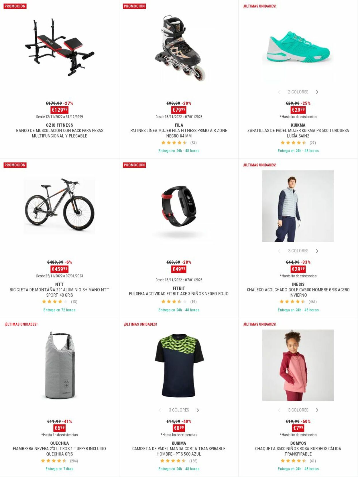 Folleto Decathlon 28.11.2022 - 12.12.2022