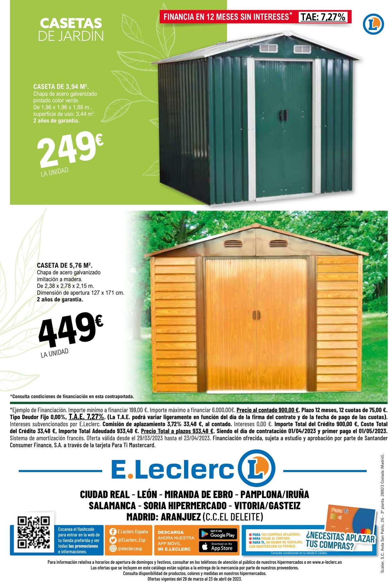 Folleto E.Leclerc 29.03.2023 - 23.04.2023