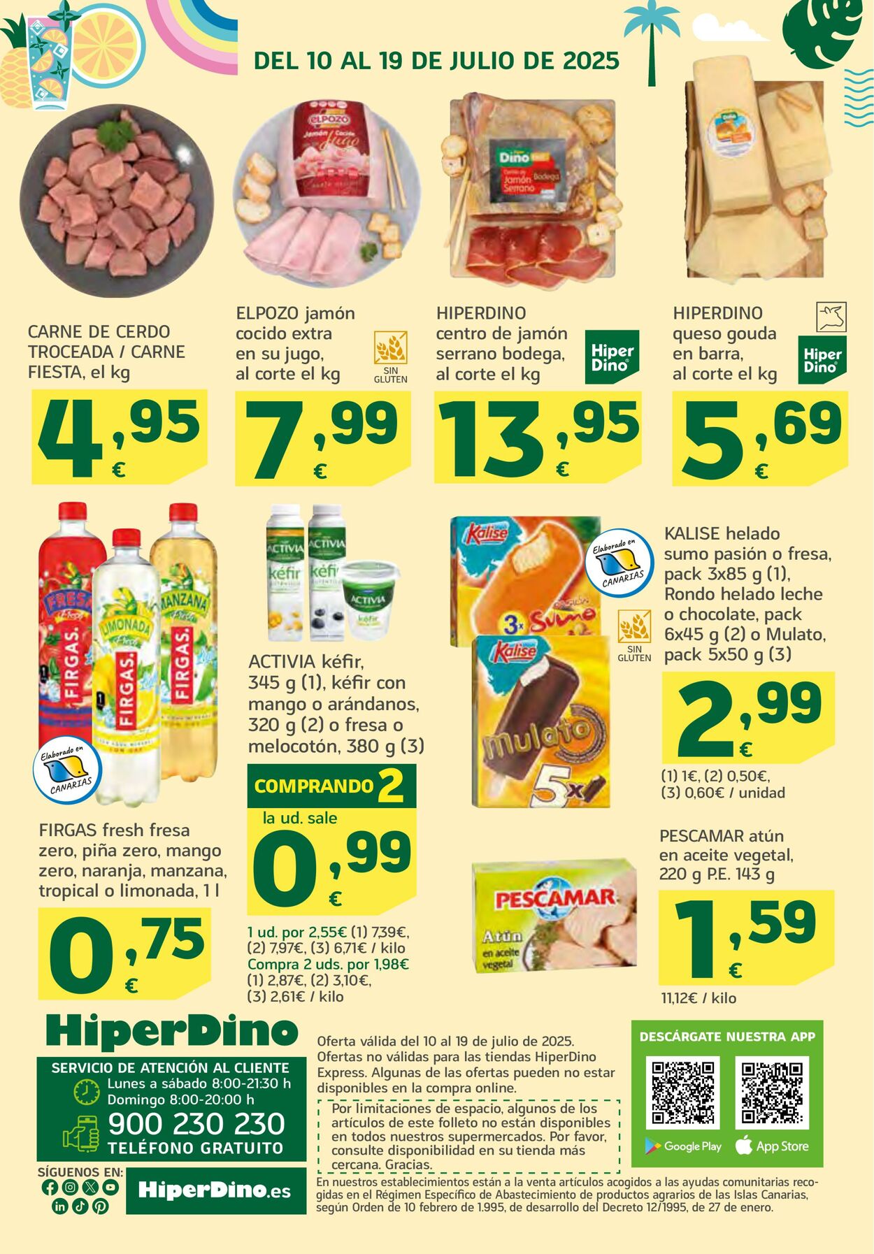 Folleto Hiperdino 10.07.2025 - 19.07.2025