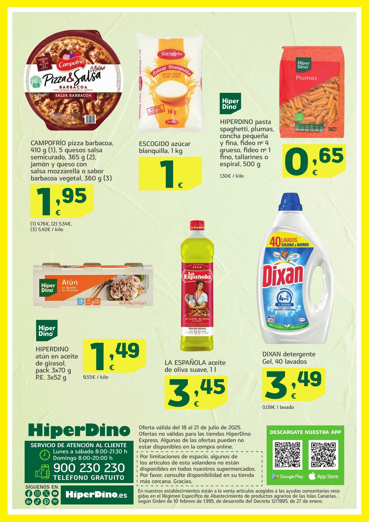 Folleto Hiperdino 18.07.2025 - 21.07.2025