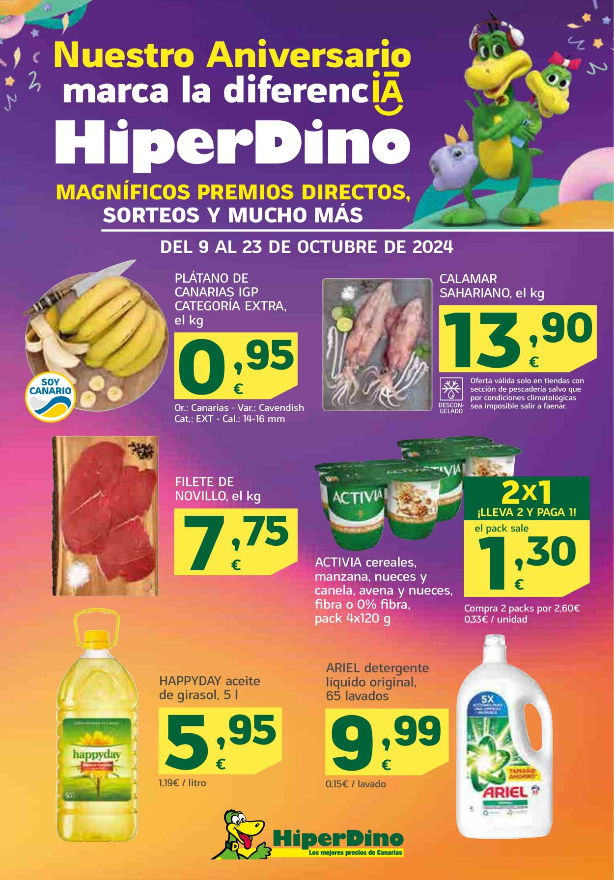 Folleto Hiperdino - Hiperdino 9 oct., 2024 - 23 oct., 2024