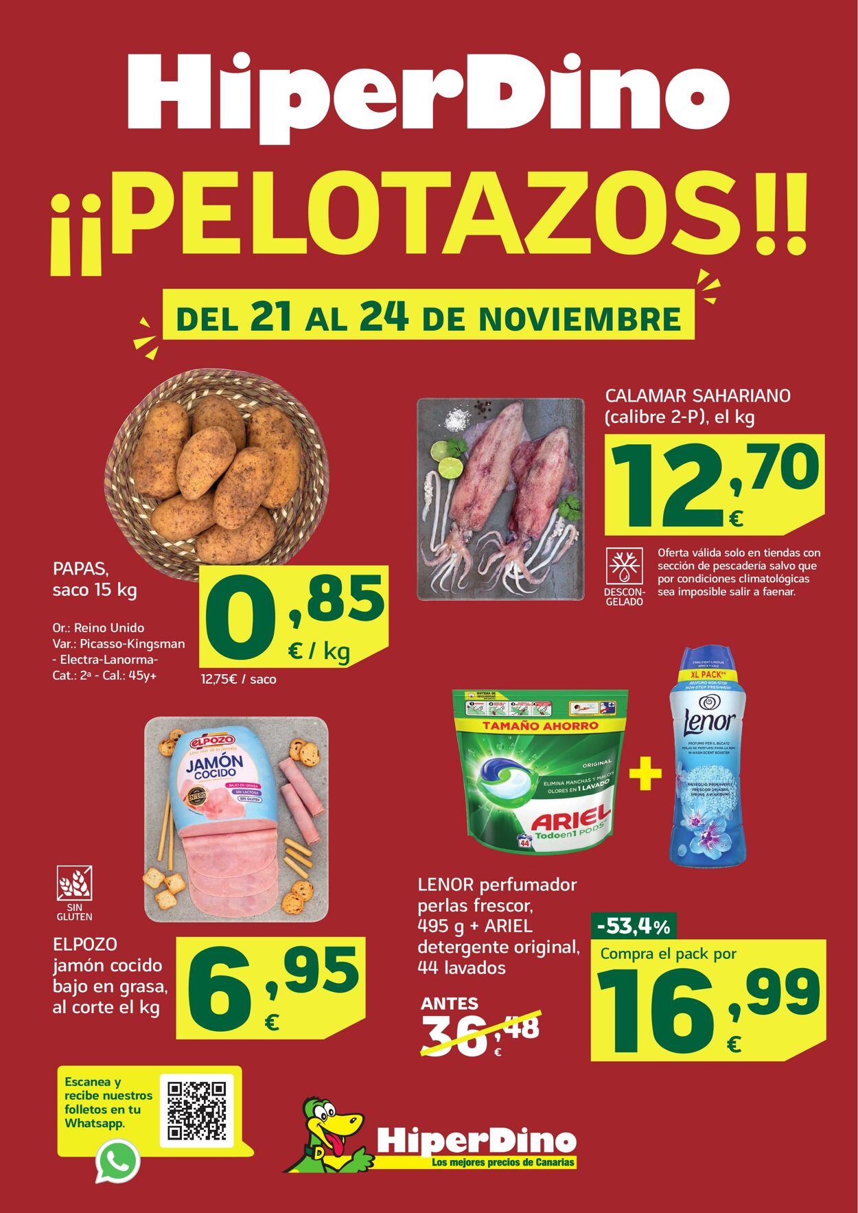 Folleto Hiperdino - HiperDino Supermercados - Página 1 21 nov., 2025 - 24 nov., 2025