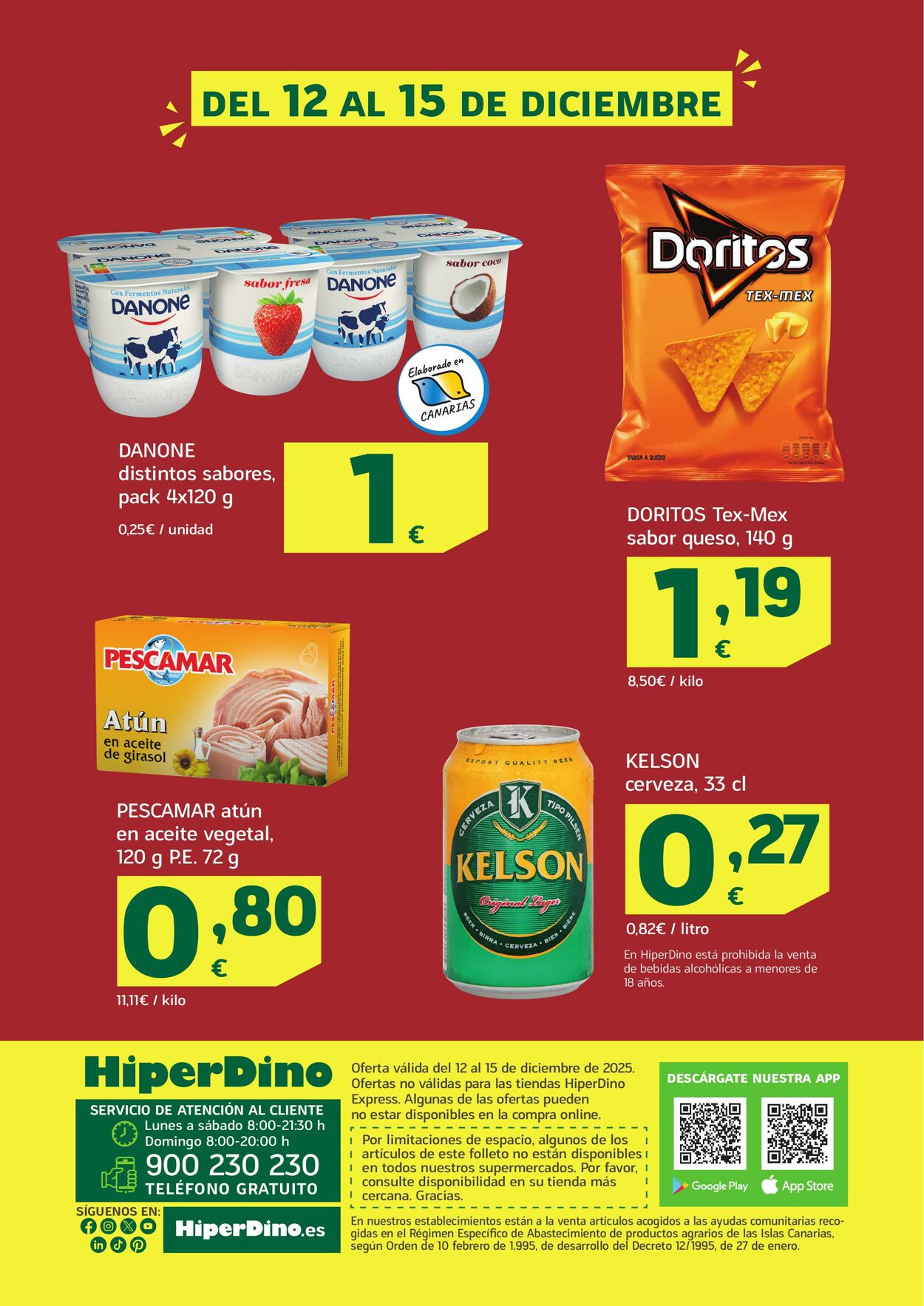 Folleto Hiperdino 12.12.2025 - 15.12.2025