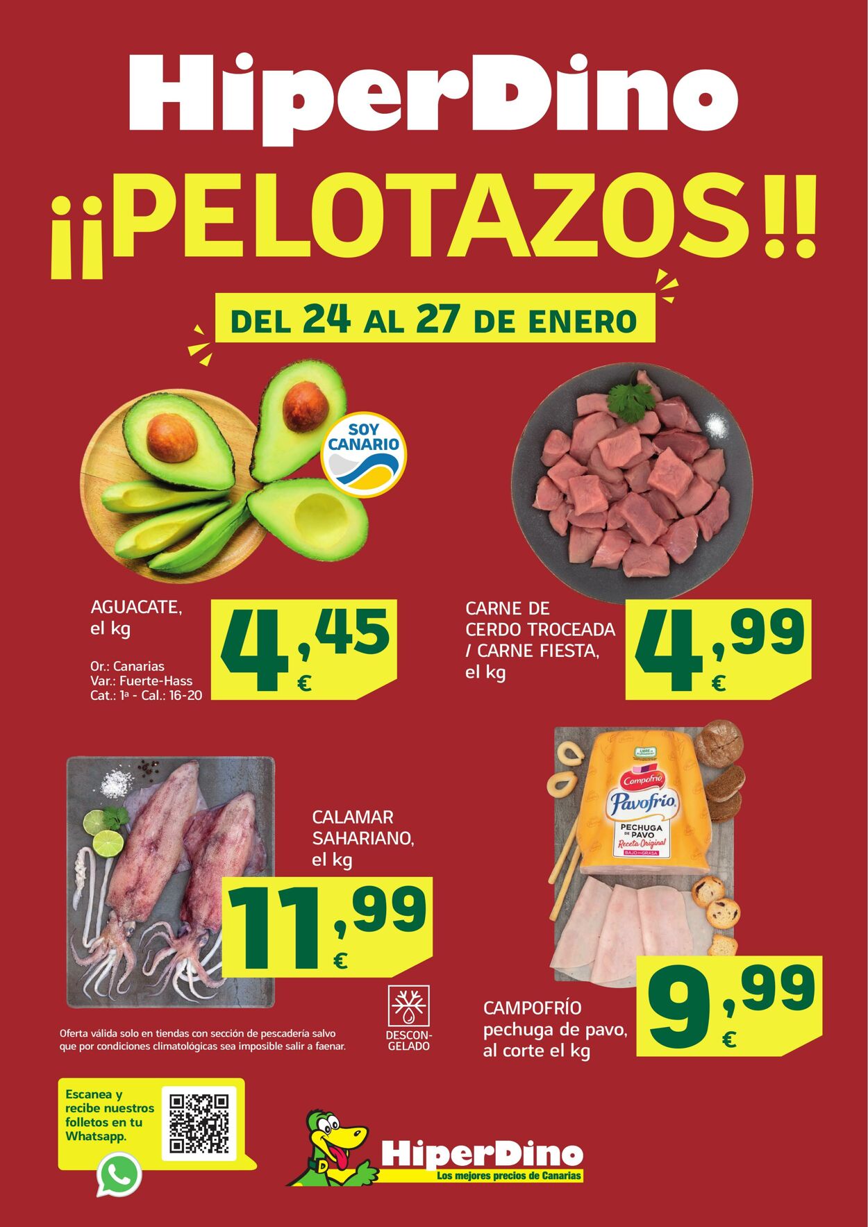 Folleto Hiperdino - HiperDino Supermercados - Página 1 24 ene., 2025 - 27 ene., 2025