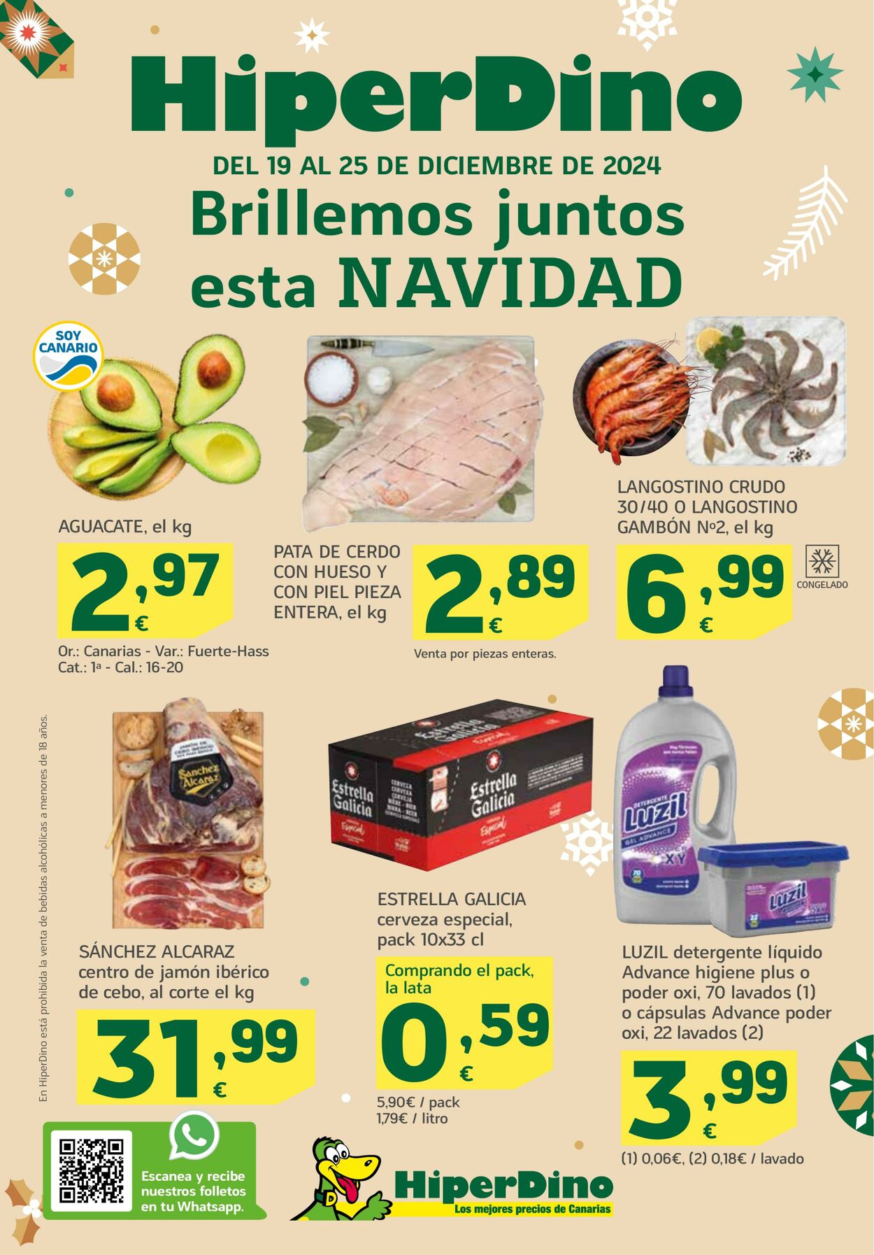 Folleto Hiperdino - HiperDino Supermercados - Página 1 19 dic., 2024 - 25 dic., 2024