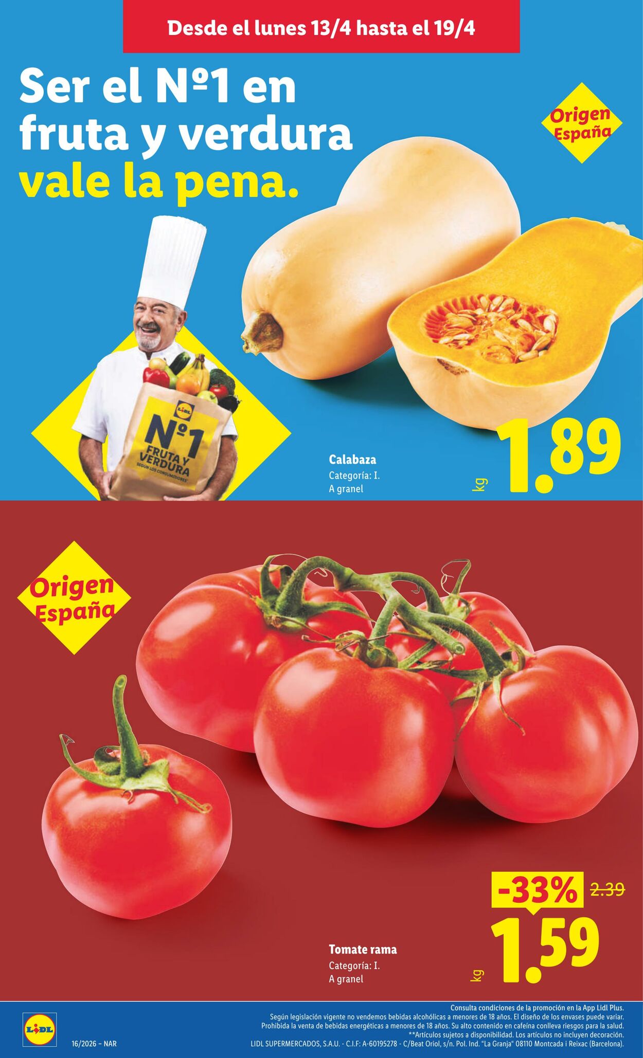 Folleto Lidl 13.04.2026 - 19.04.2026