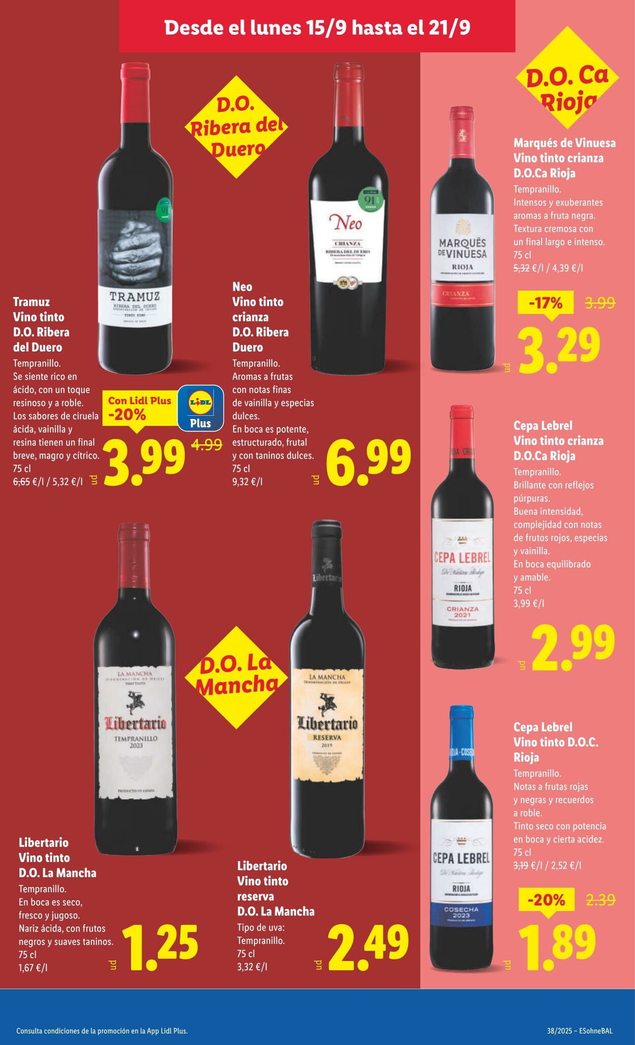 Folleto Lidl 15.09.2025 - 21.09.2025
