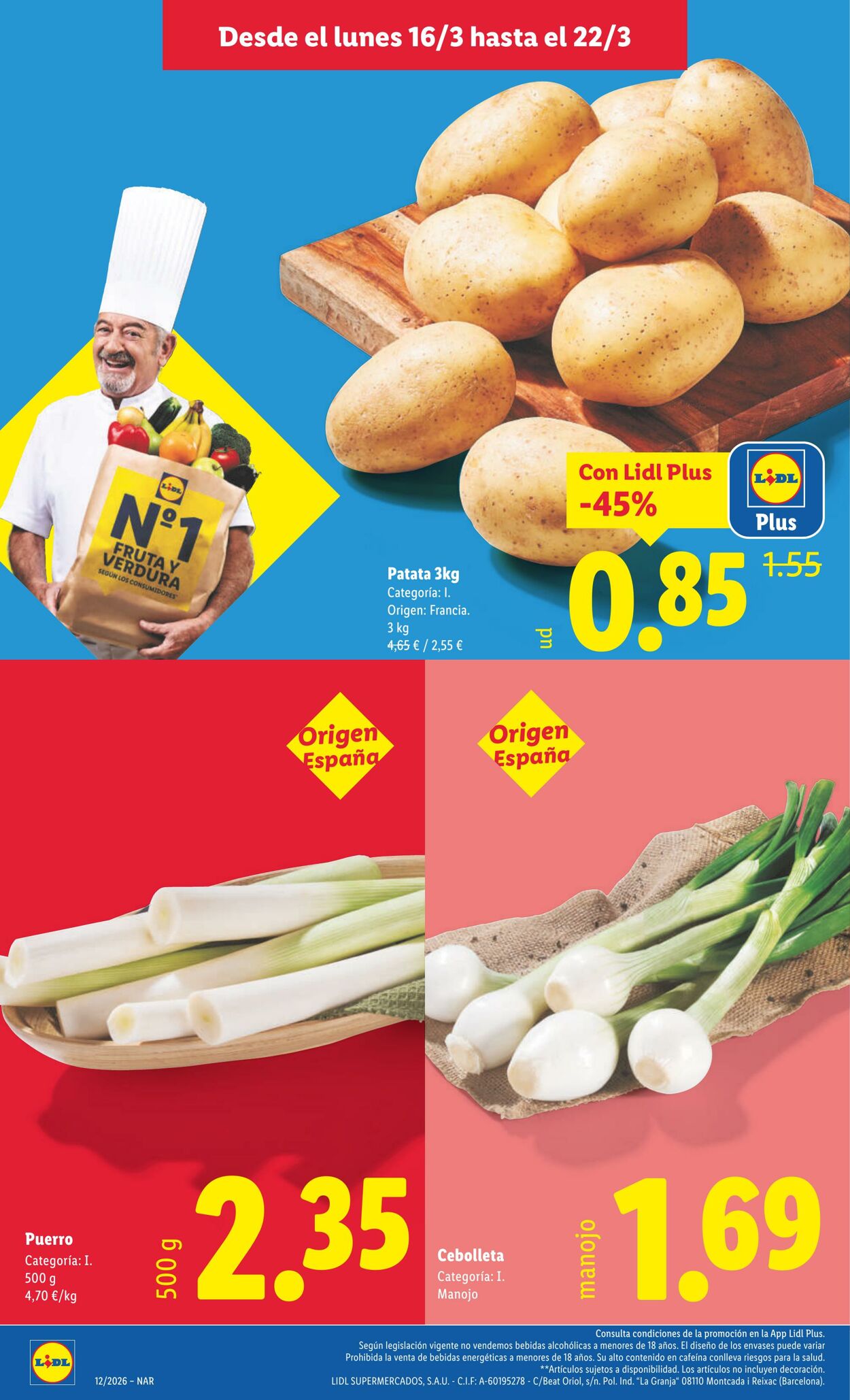 Folleto Lidl 16.03.2026 - 22.03.2026