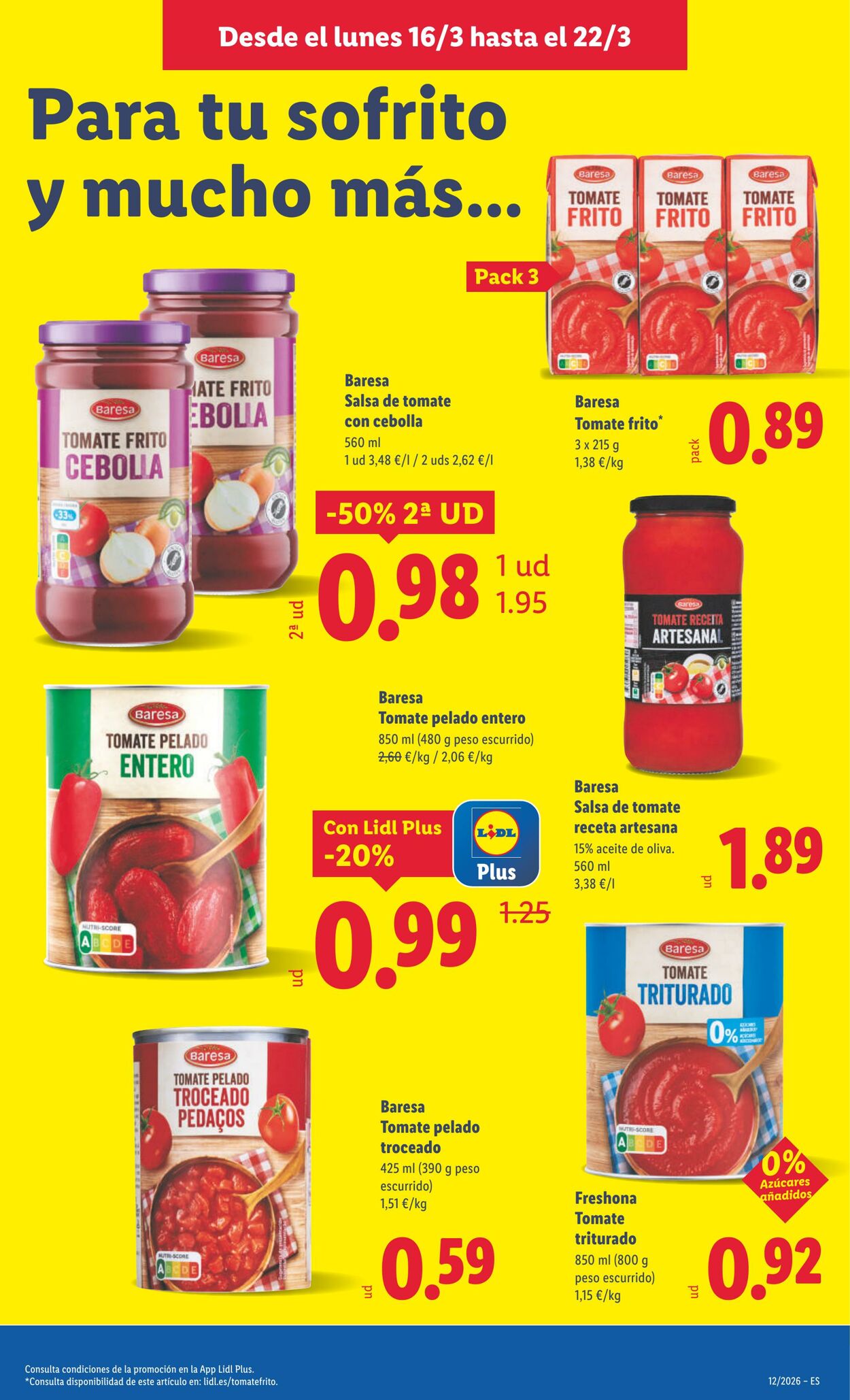 Folleto Lidl 16.03.2026 - 22.03.2026