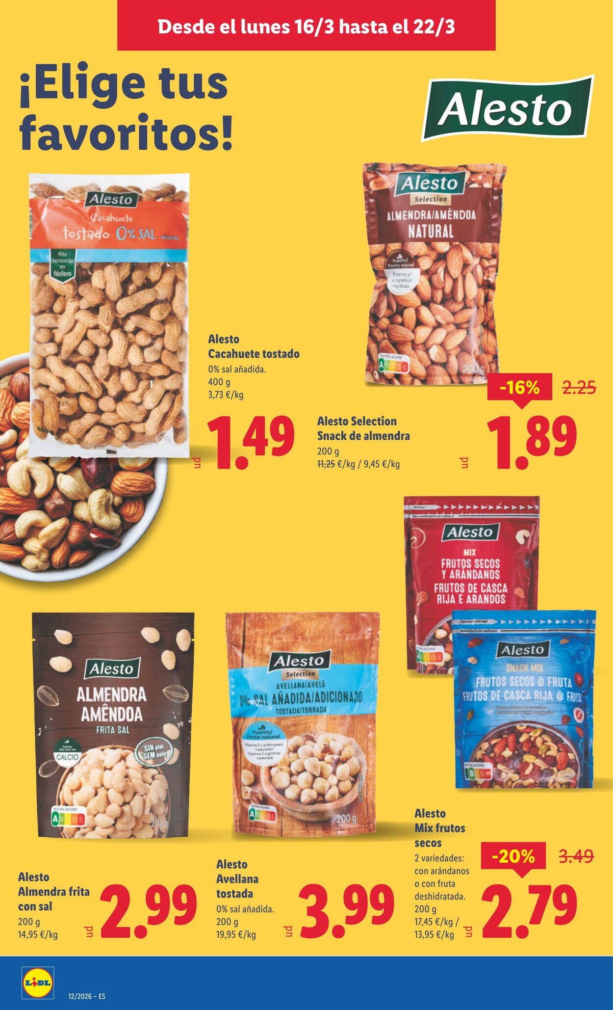 Folleto Lidl 16.03.2026 - 22.03.2026