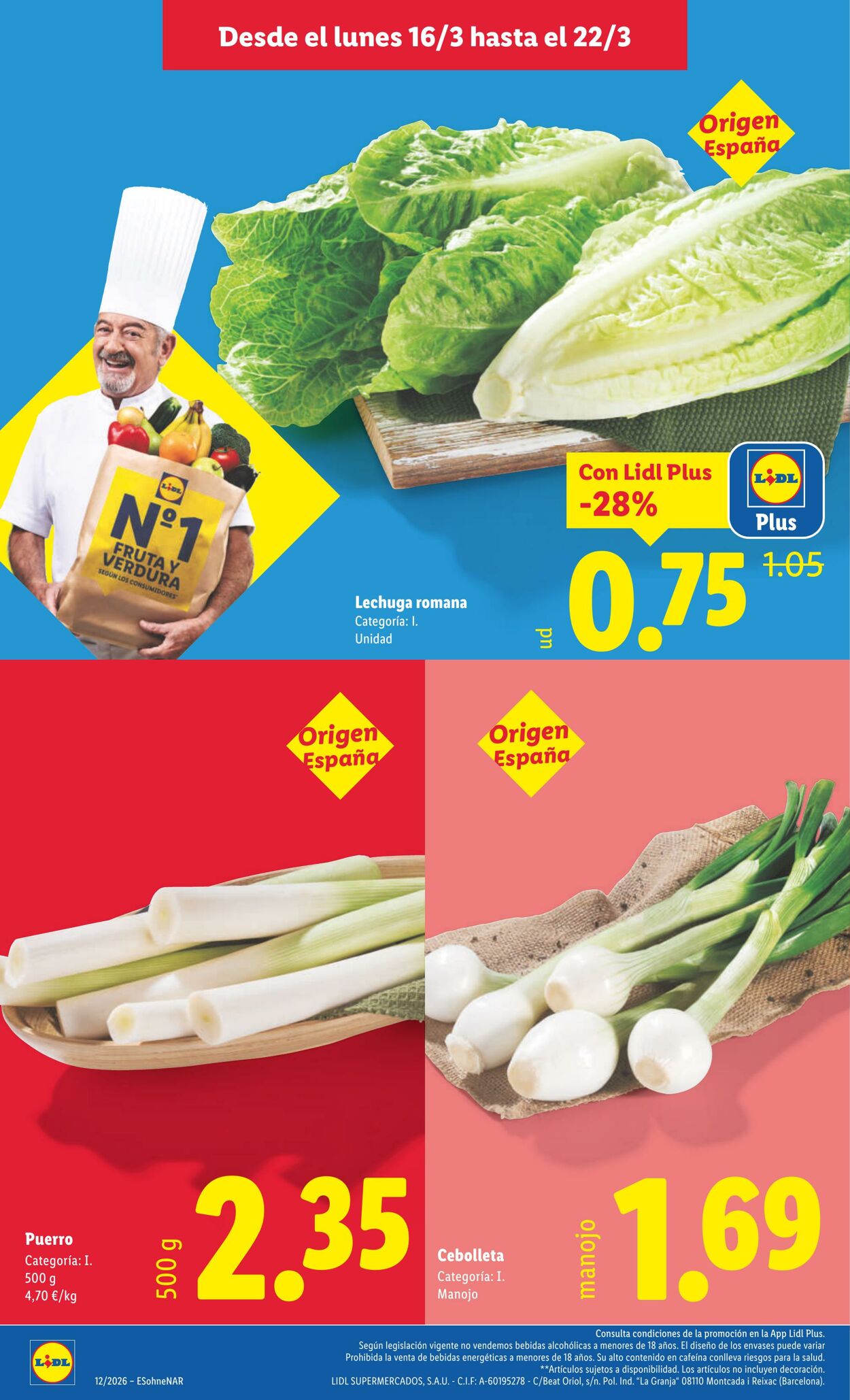Folleto Lidl 16.03.2026 - 22.03.2026