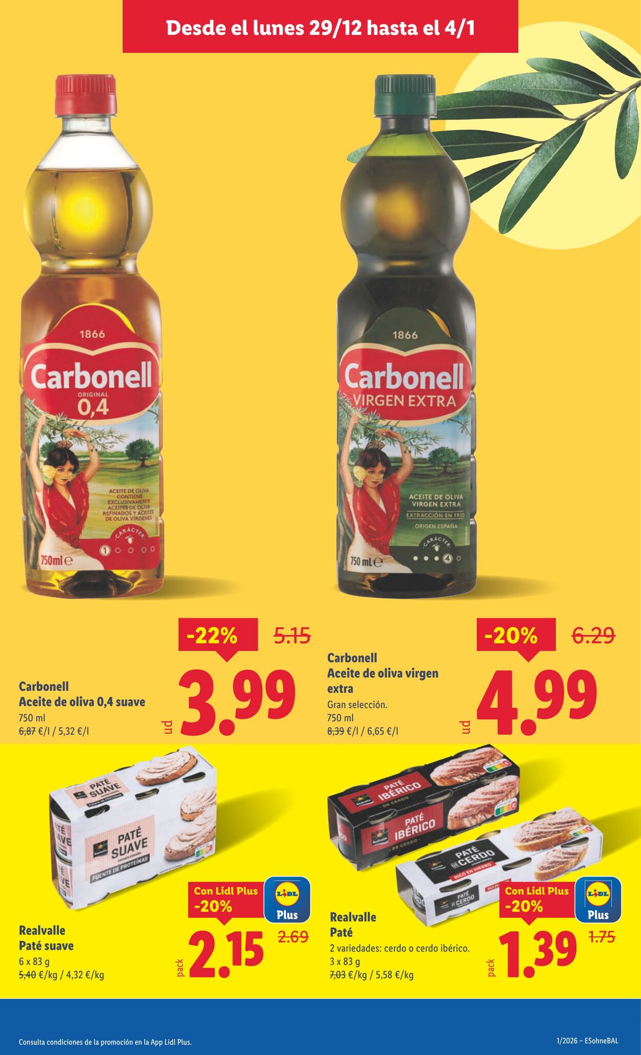 Folleto Lidl 29.12.2025 - 04.01.2026