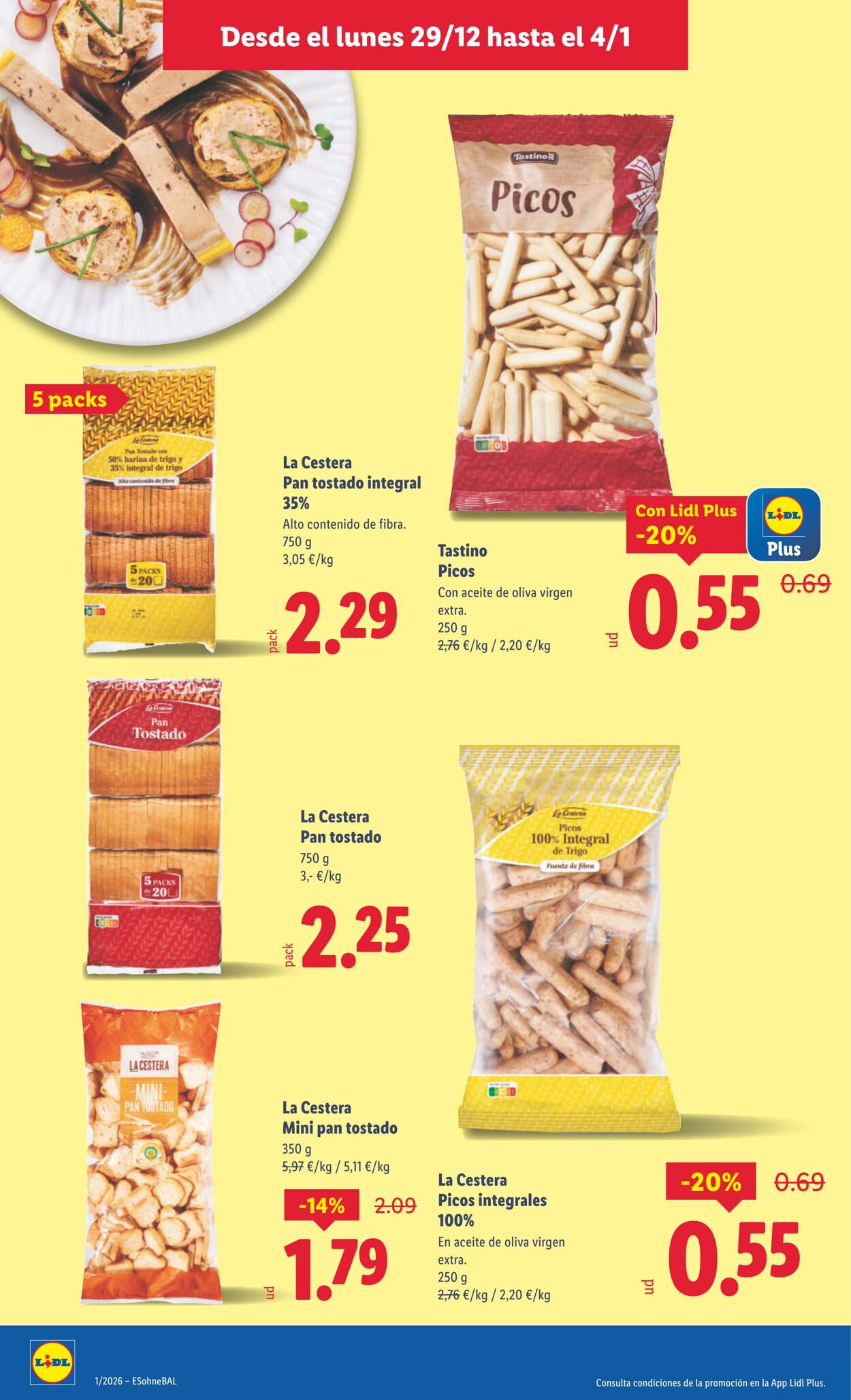 Folleto Lidl 29.12.2025 - 04.01.2026