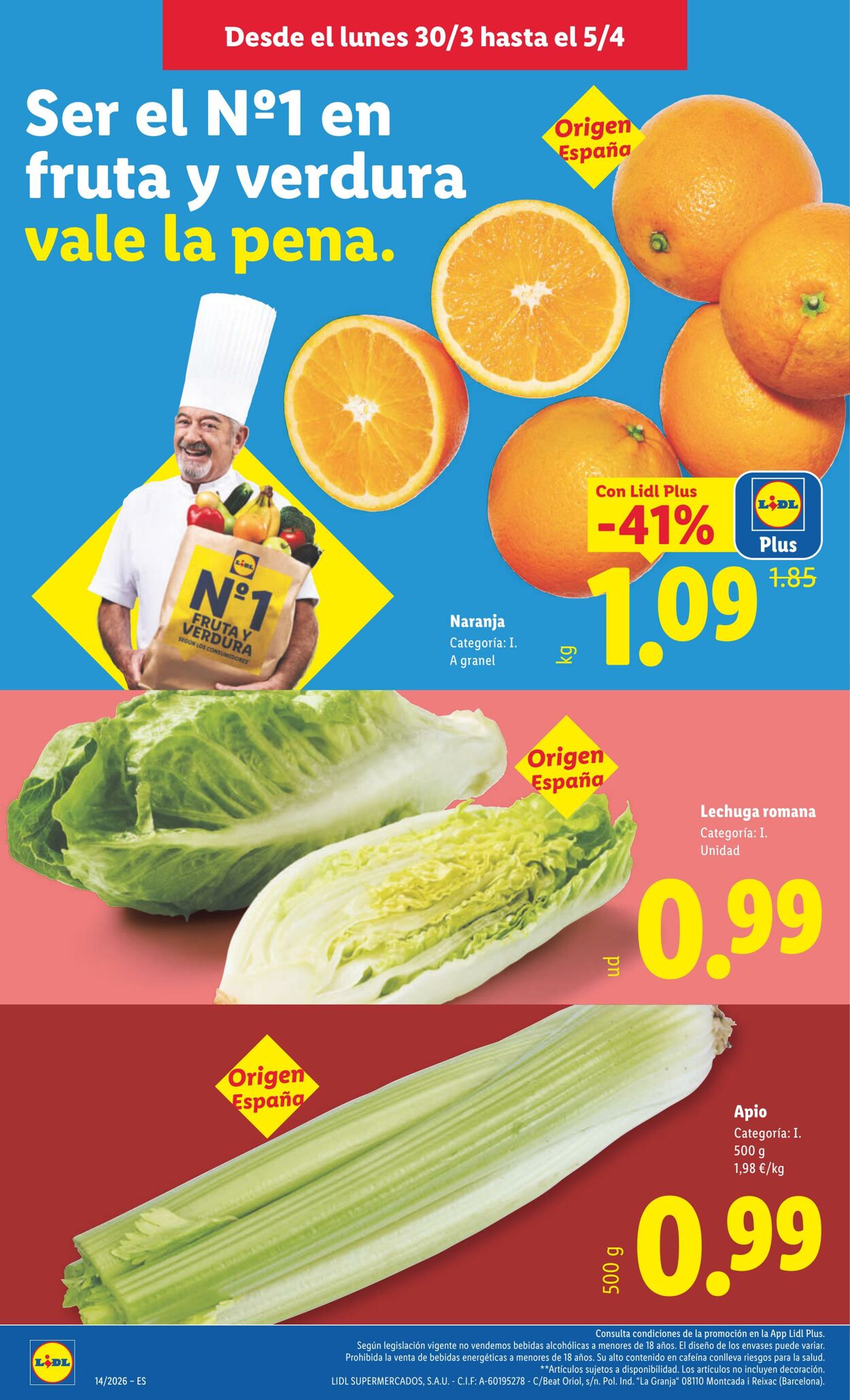 Folleto Lidl 30.03.2026 - 05.04.2026