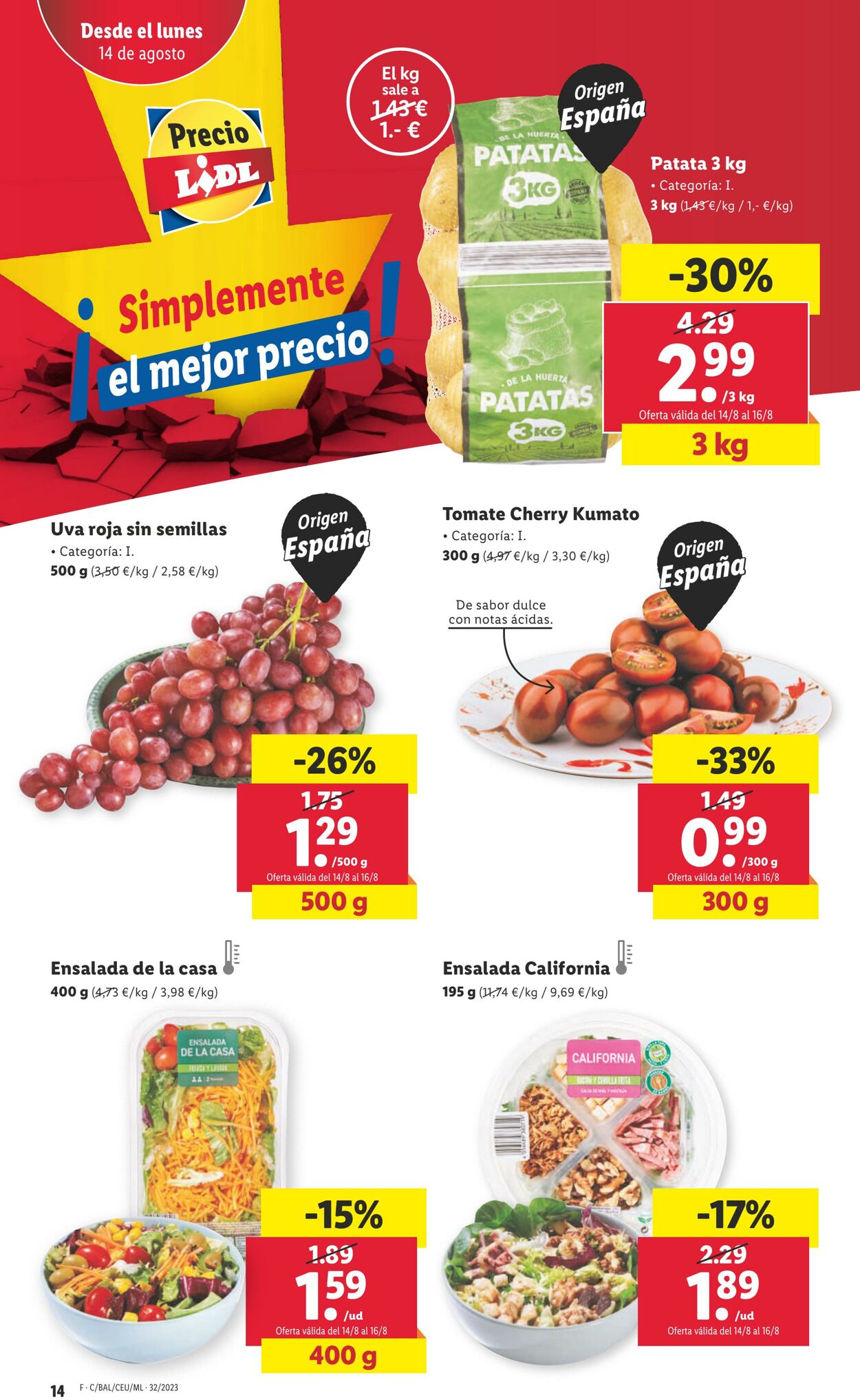 Folleto Lidl 10.08.2023 - 16.08.2023