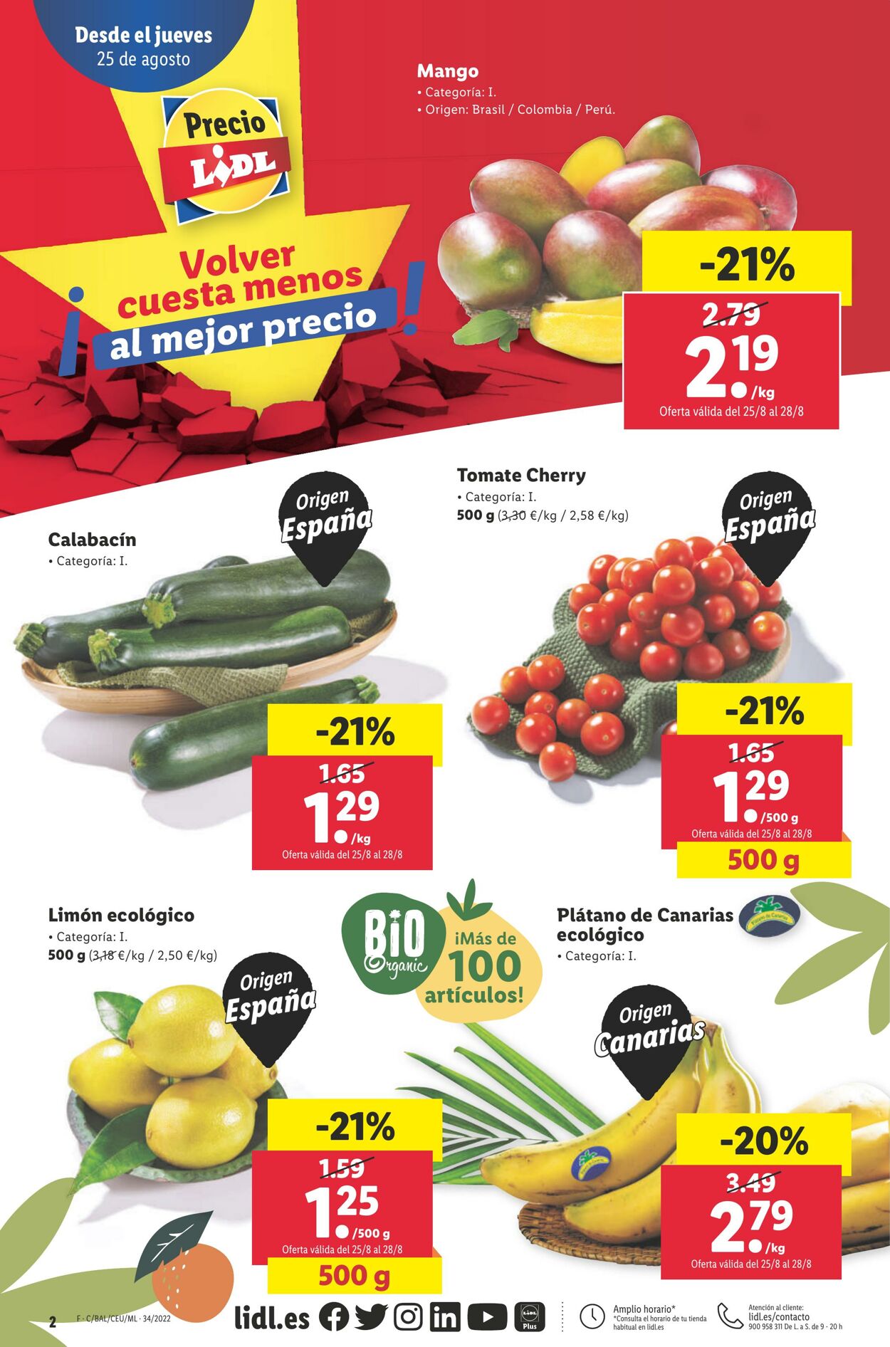 Folleto Lidl 25.08.2022 - 31.08.2022