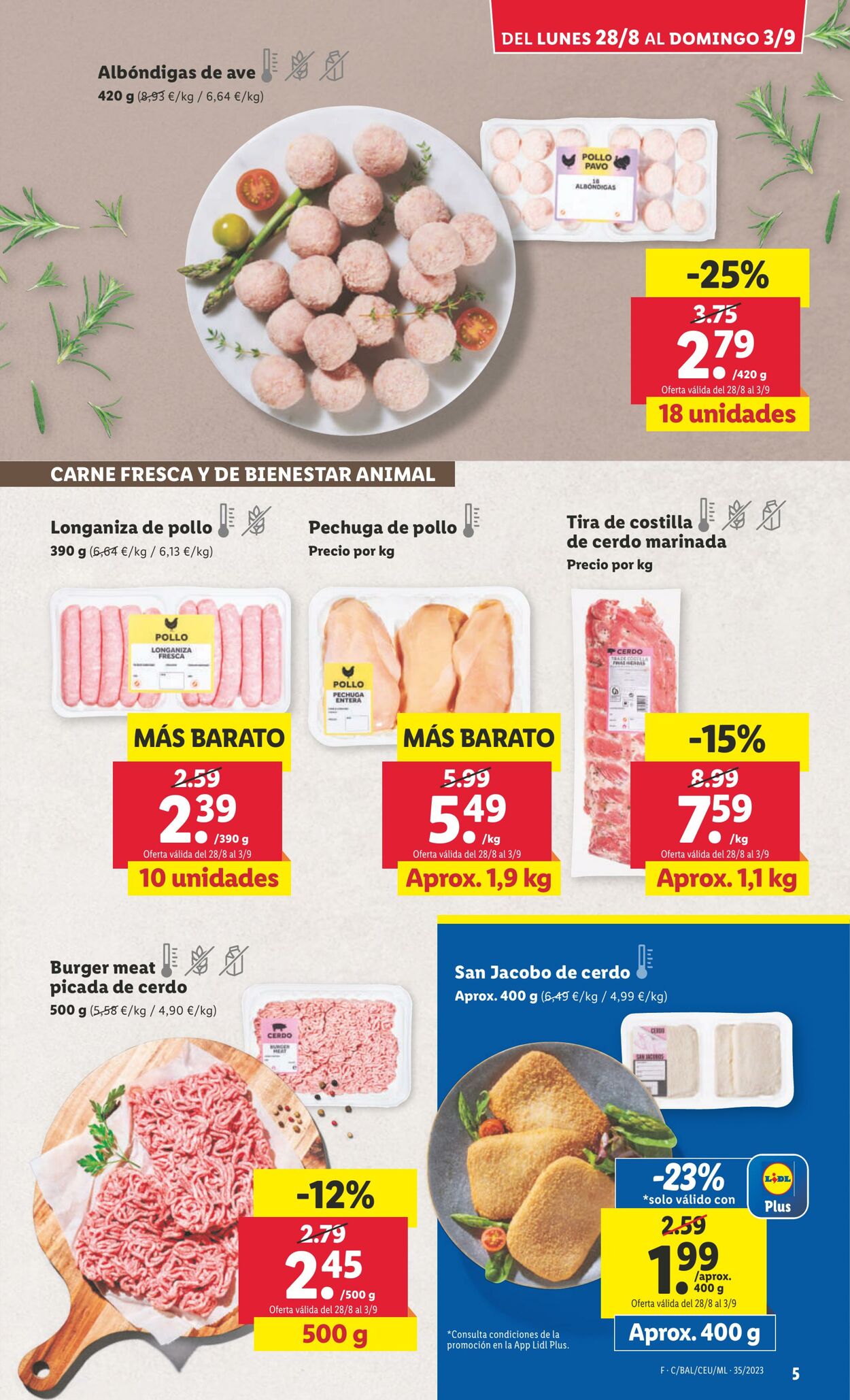 Folleto Lidl 28.08.2023 - 03.09.2023