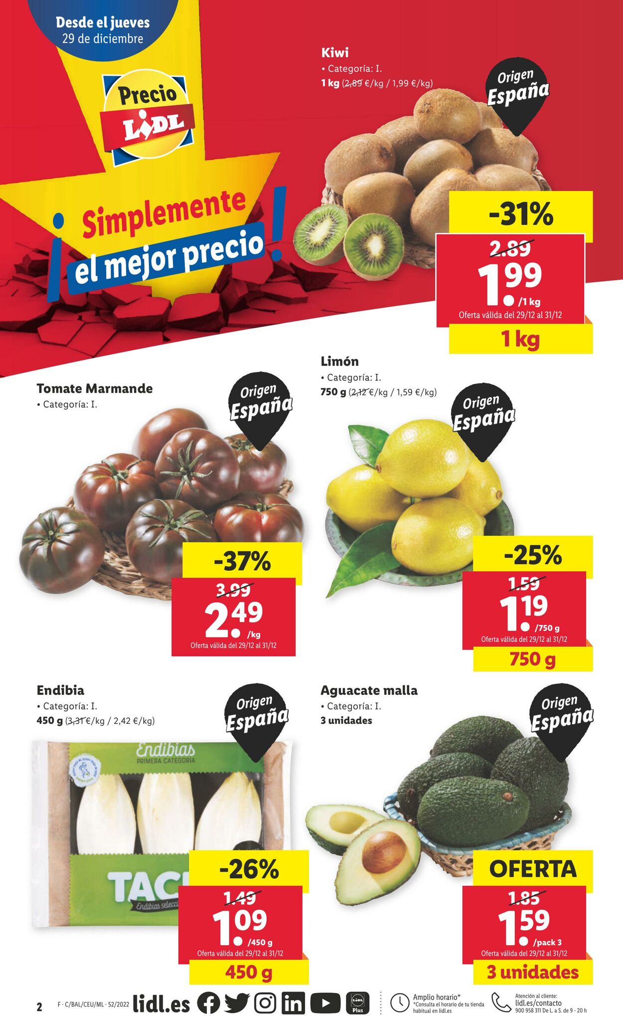 Folleto Lidl 29.12.2022 - 04.01.2023