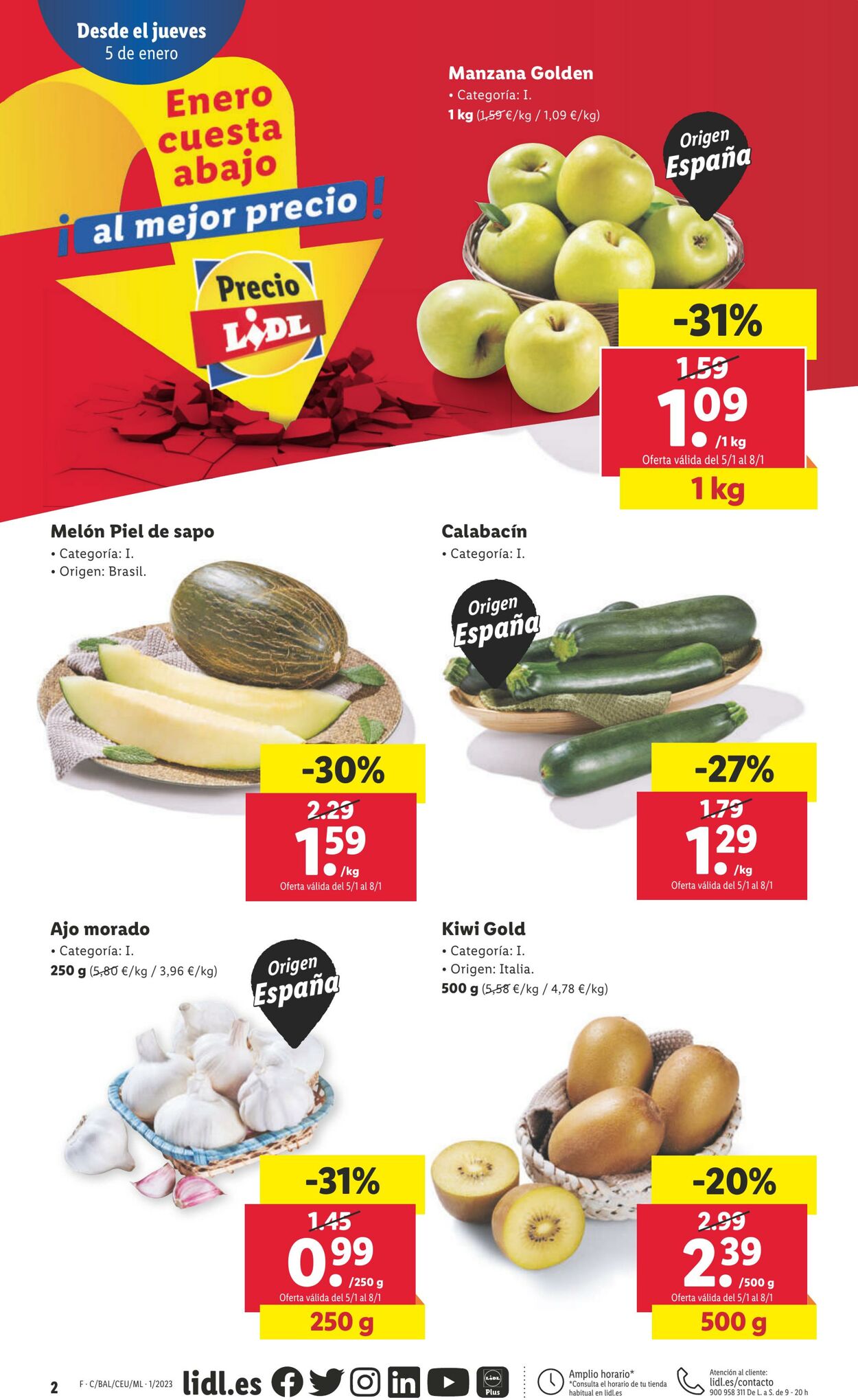 Folleto Lidl 05.01.2023 - 11.01.2023