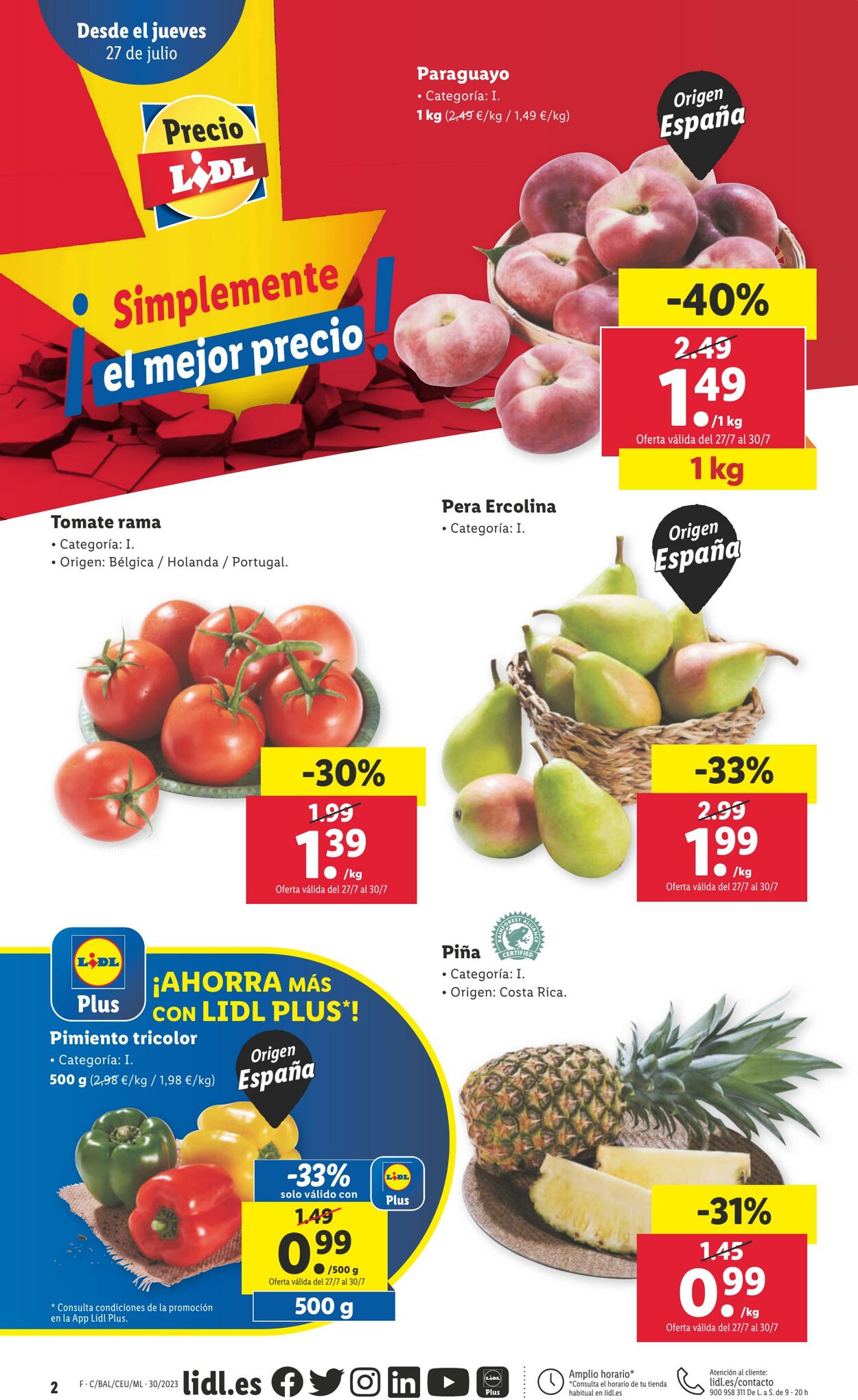 Folleto Lidl 27.07.2023 - 02.08.2023