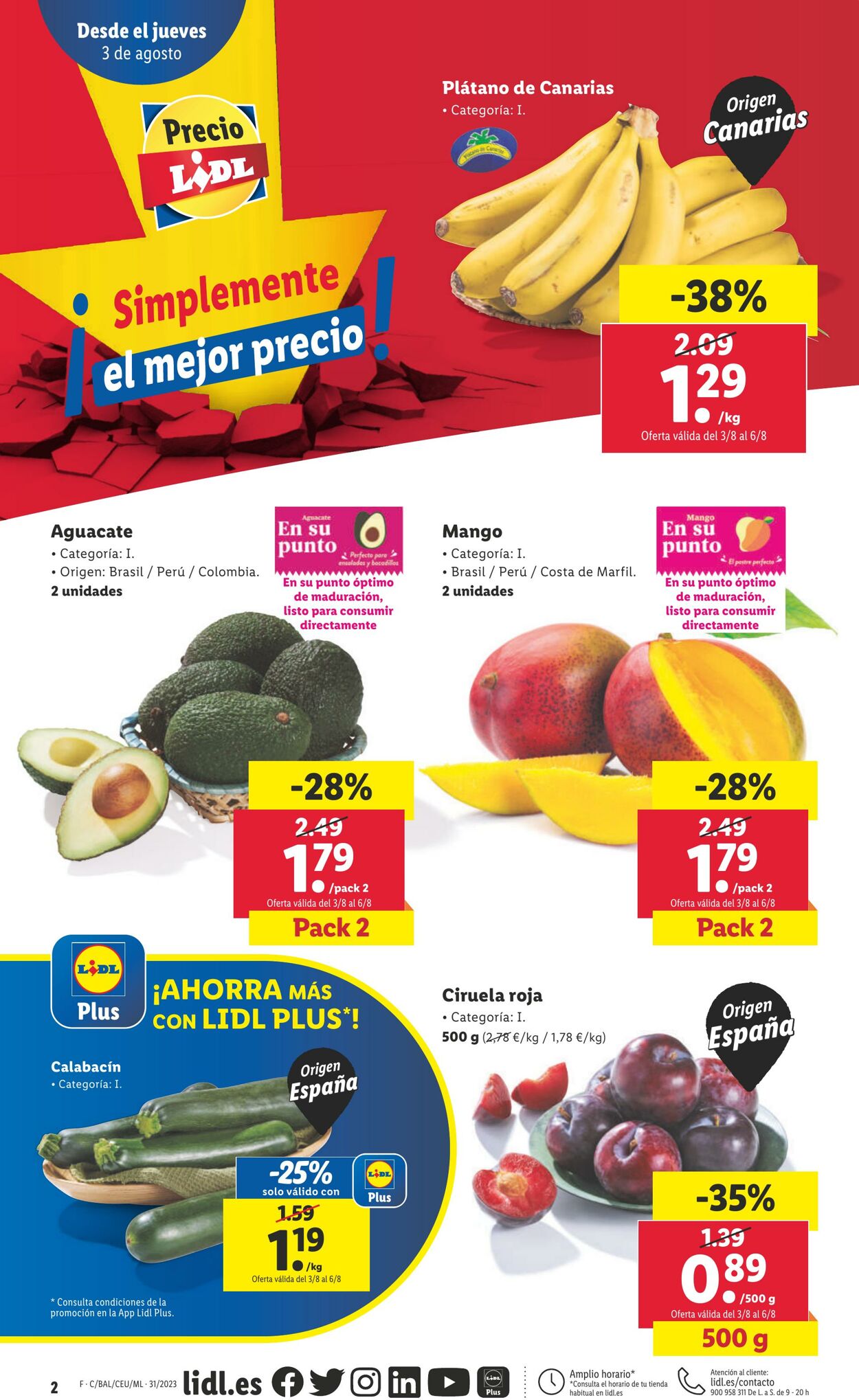 Folleto Lidl 03.08.2023 - 09.08.2023