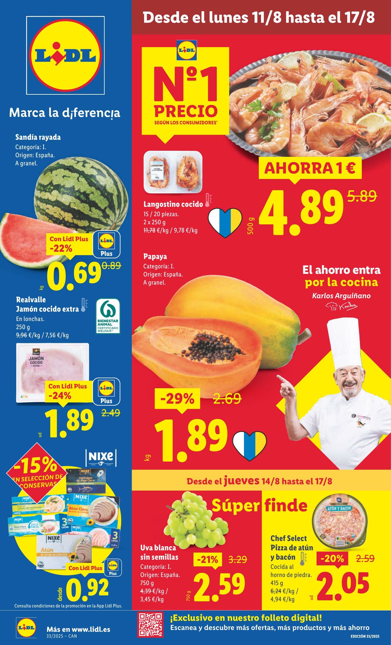 Folleto Lidl 11.08.2025 - 17.08.2025
