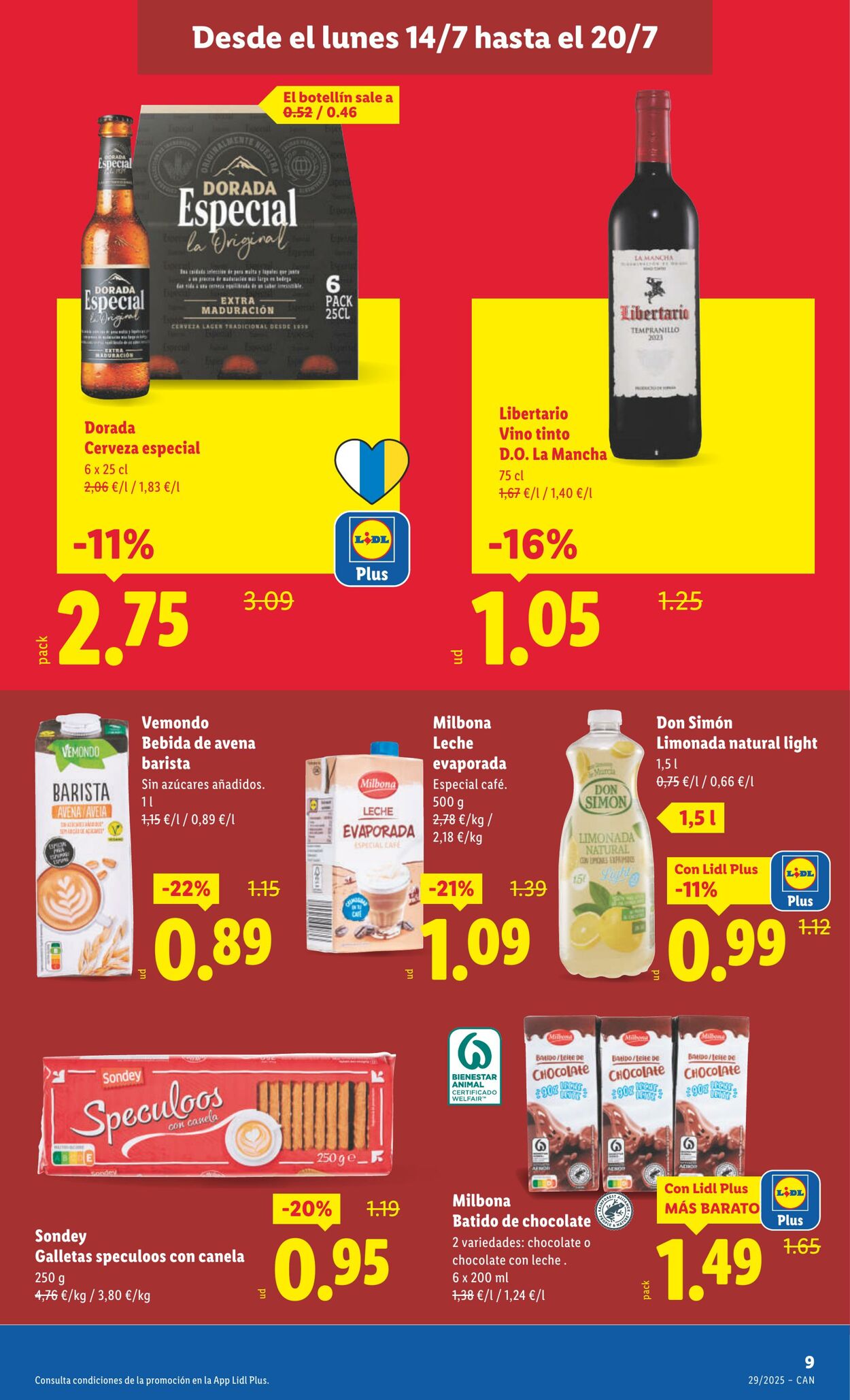 Folleto Lidl 14.07.2025 - 20.07.2025